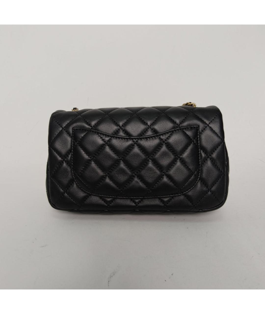 CHANEL Черная кожаная сумка через плечо, фото 4