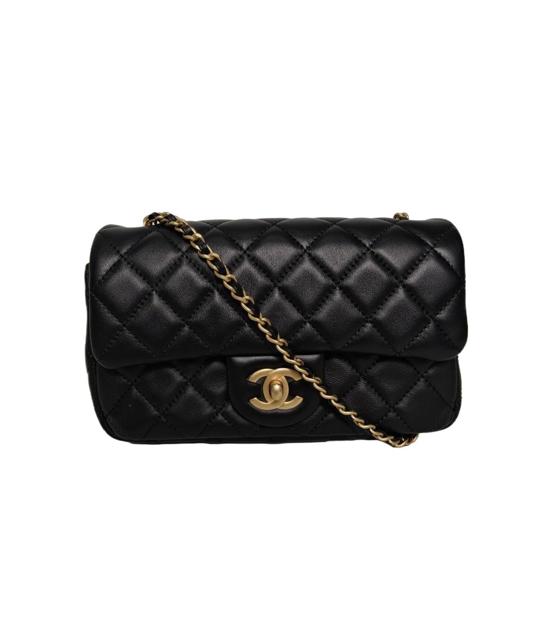 CHANEL Черная кожаная сумка через плечо, фото 1