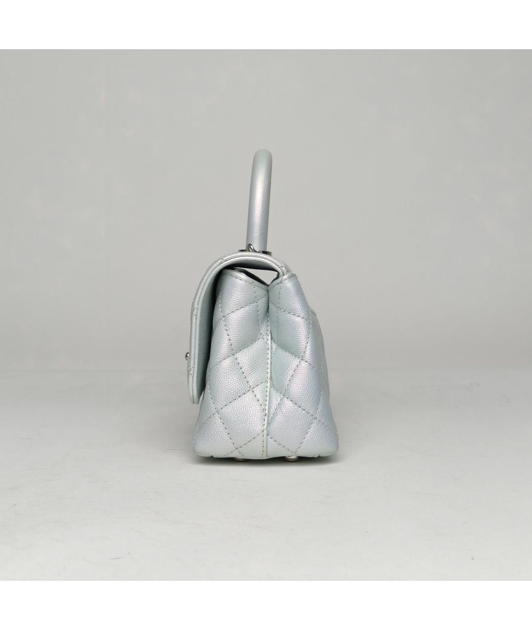 CHANEL Кожаная сумка с короткими ручками, фото 3