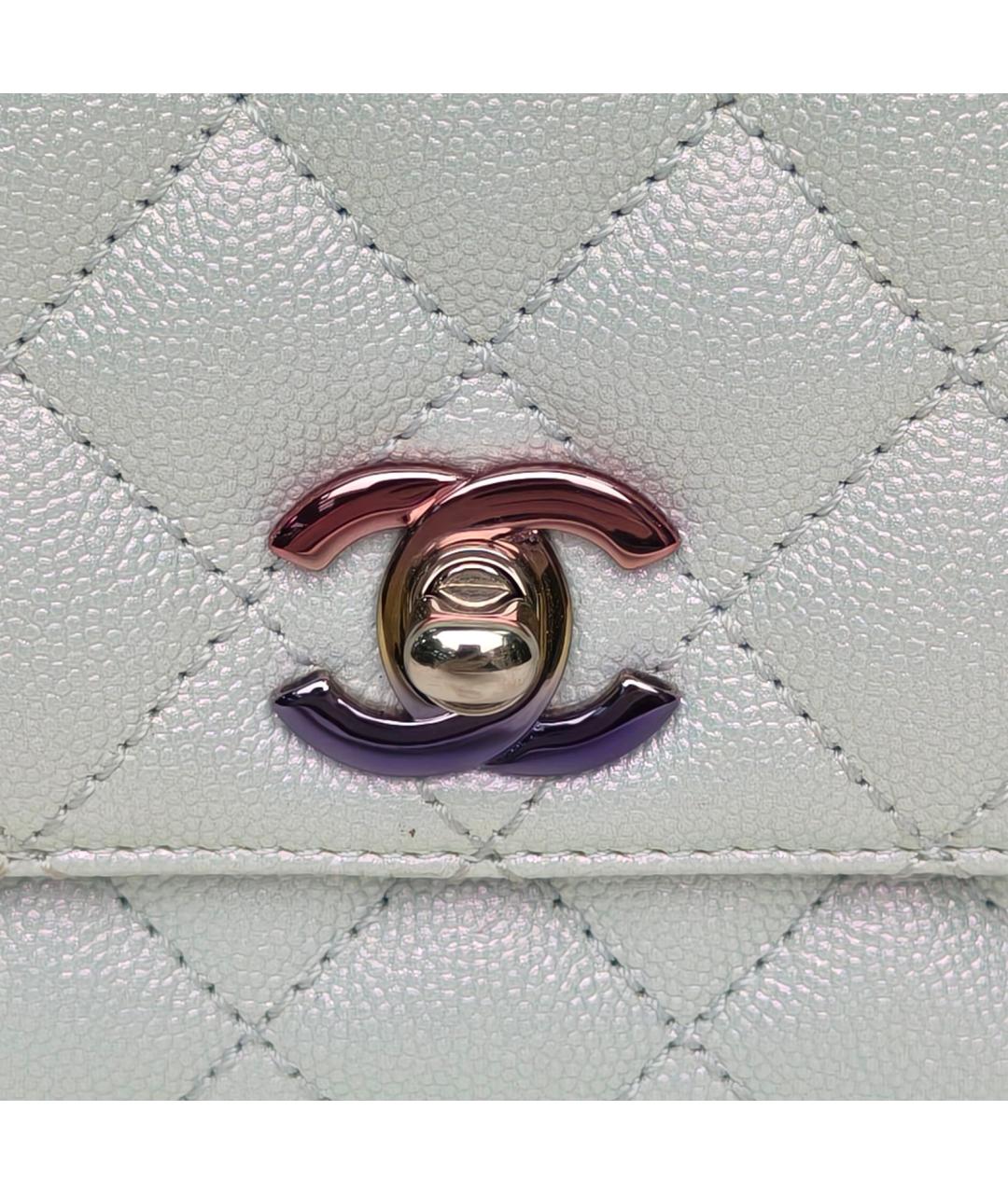 CHANEL Кожаная сумка с короткими ручками, фото 7