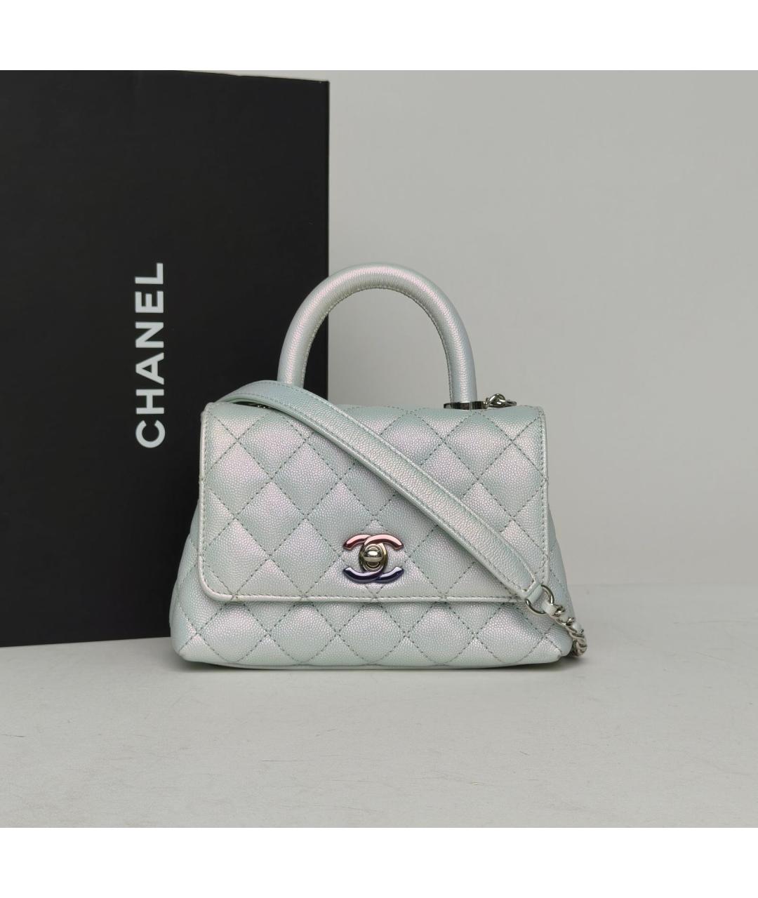 CHANEL Кожаная сумка с короткими ручками, фото 9