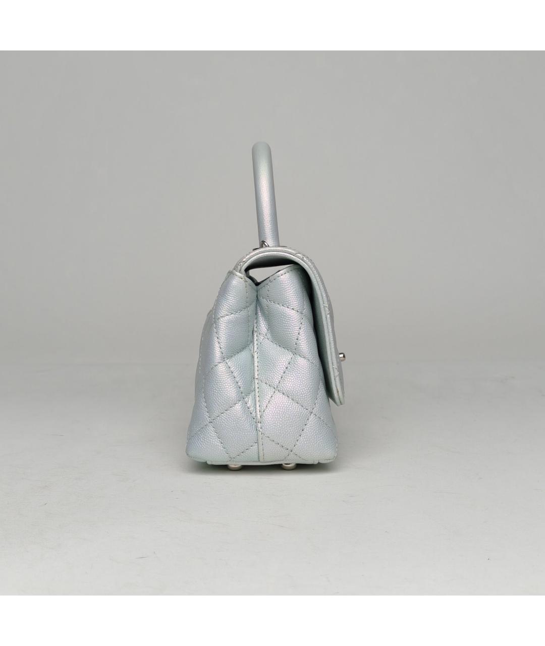 CHANEL Кожаная сумка с короткими ручками, фото 5