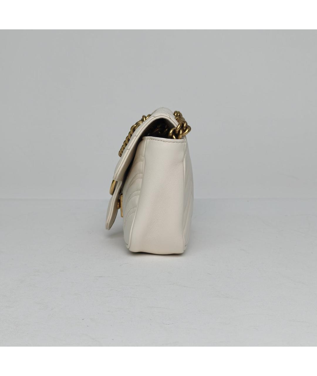 GUCCI Белая кожаная сумка через плечо, фото 3
