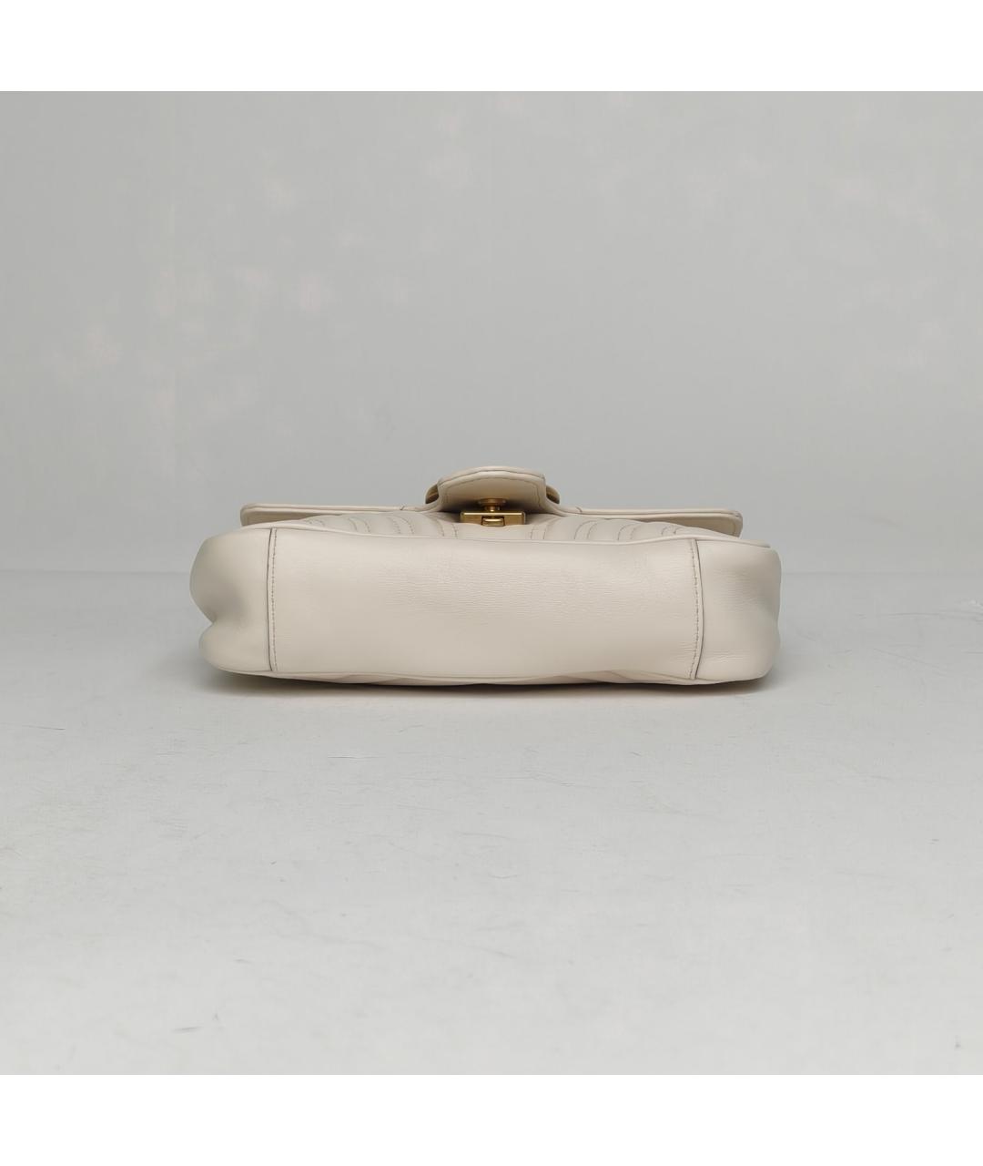 GUCCI Белая кожаная сумка через плечо, фото 6