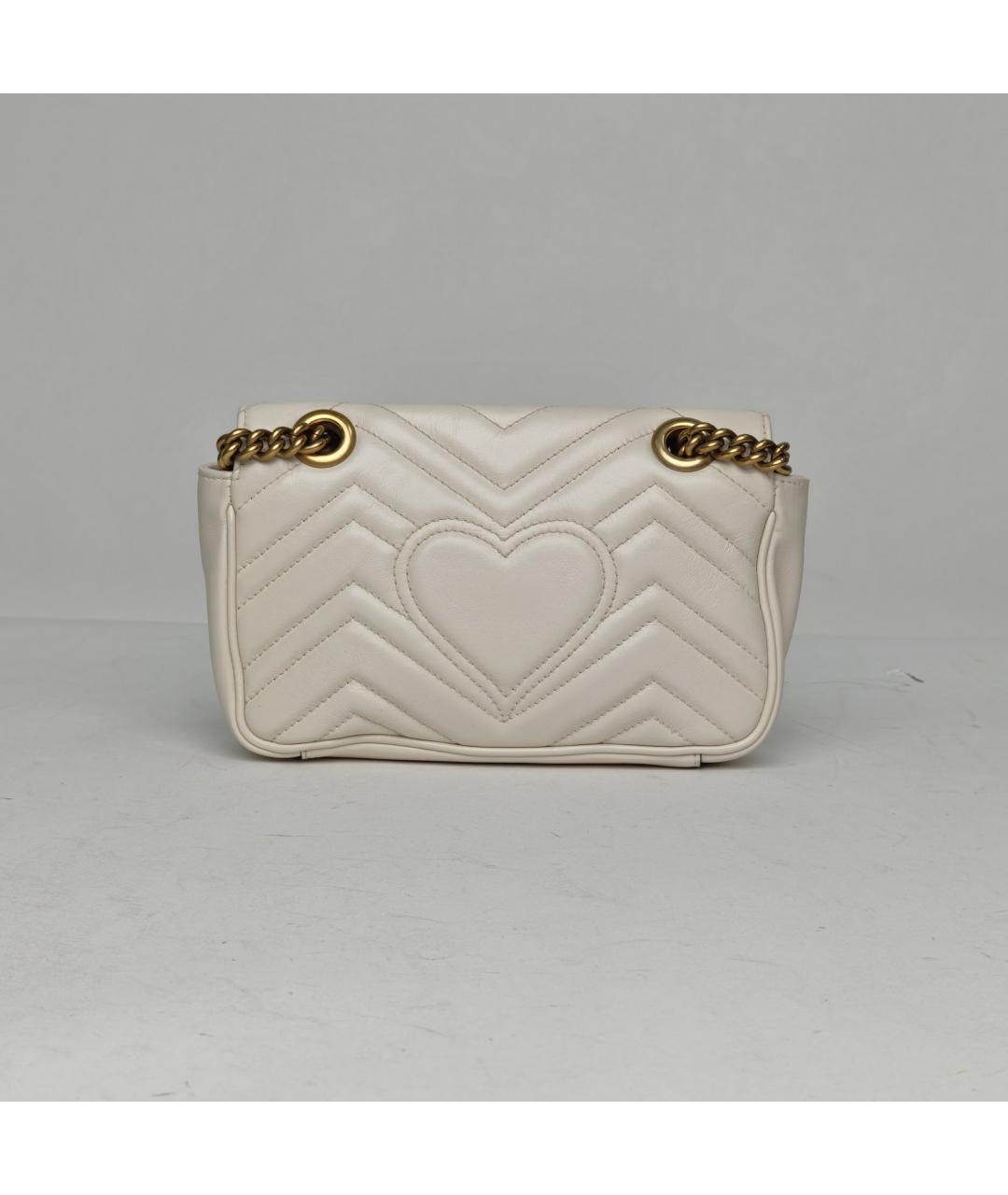 GUCCI Белая кожаная сумка через плечо, фото 4