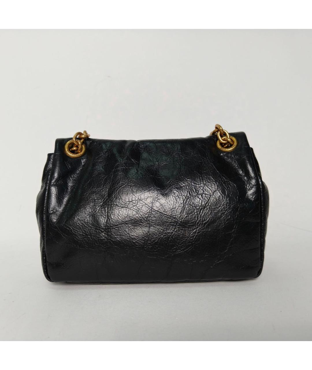 BALENCIAGA Черная кожаная сумка через плечо, фото 4