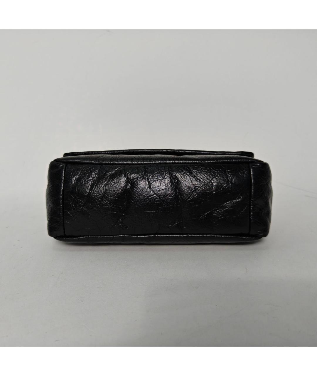 BALENCIAGA Черная кожаная сумка через плечо, фото 6