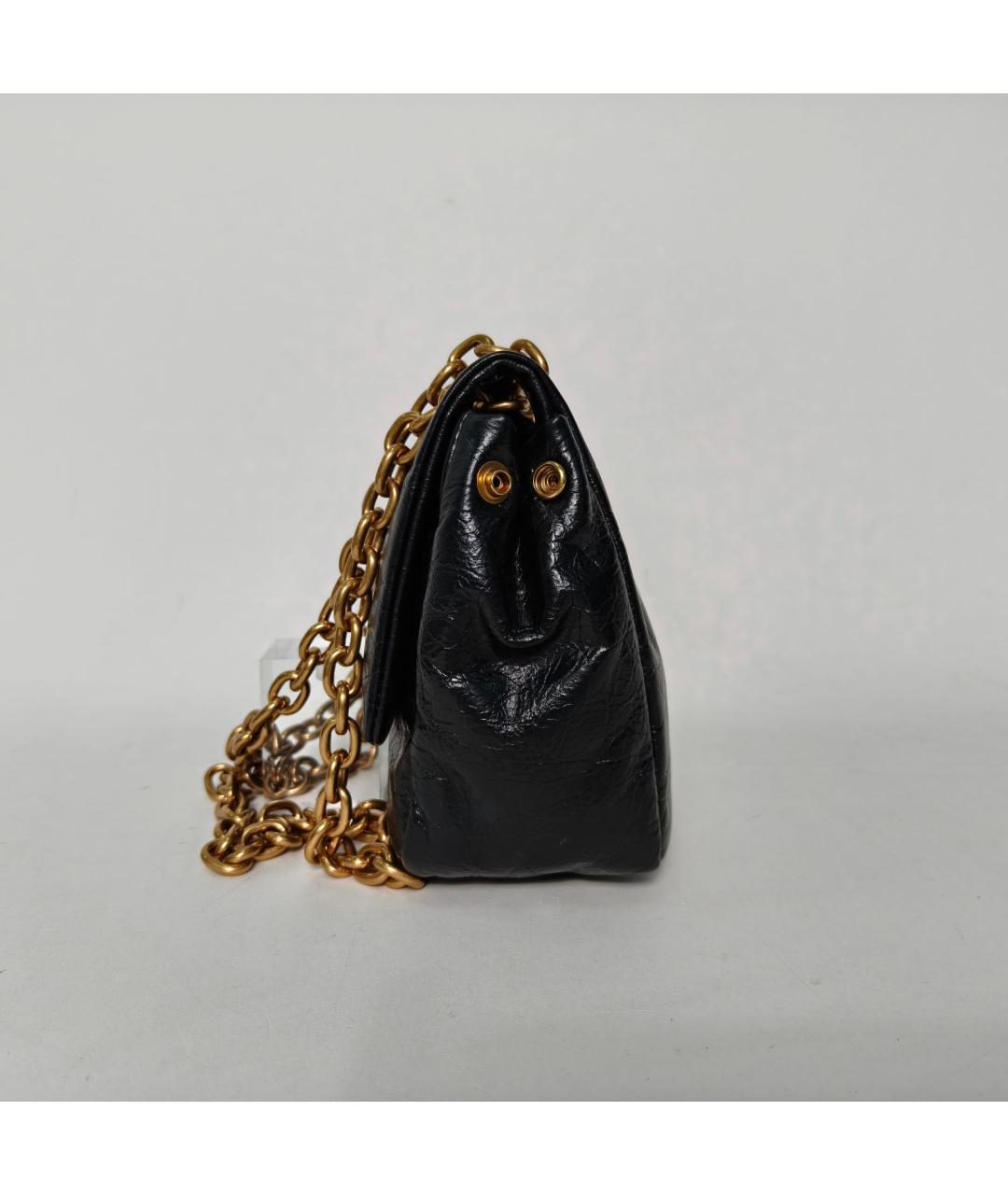 BALENCIAGA Черная кожаная сумка через плечо, фото 3