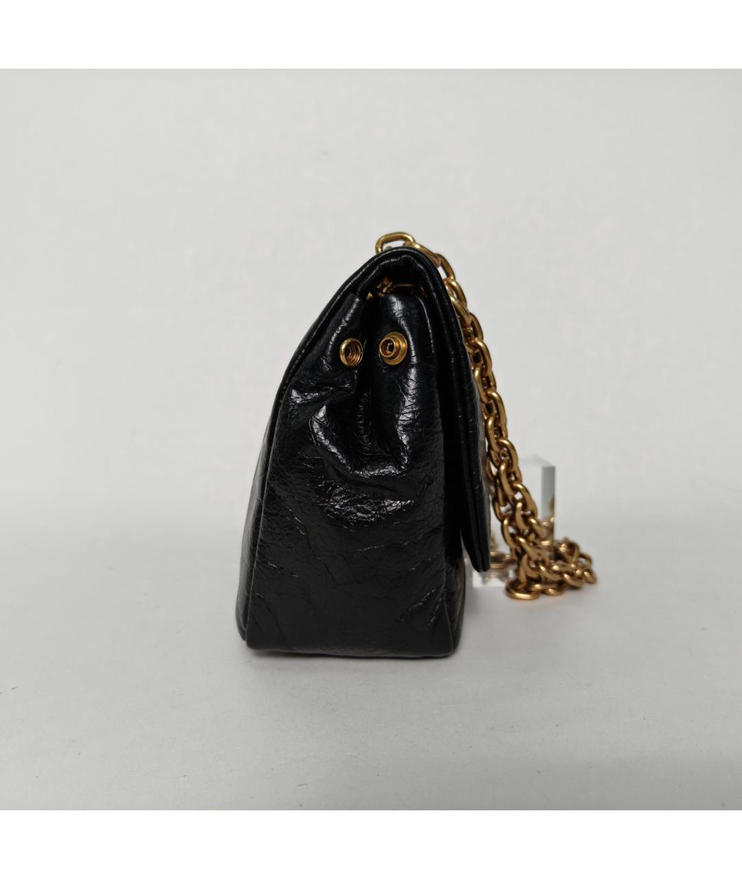 BALENCIAGA Черная кожаная сумка через плечо, фото 5