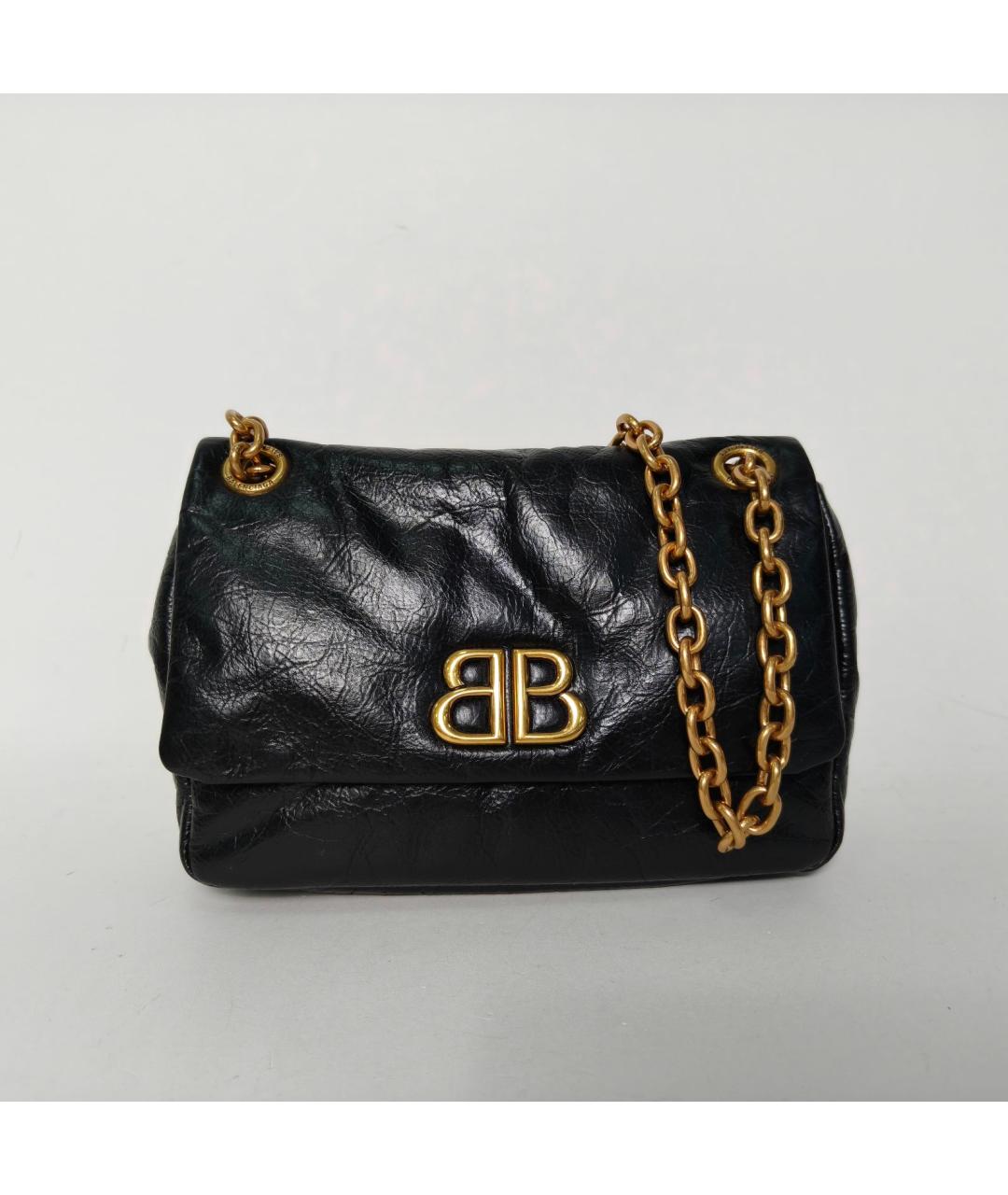 BALENCIAGA Черная кожаная сумка через плечо, фото 9