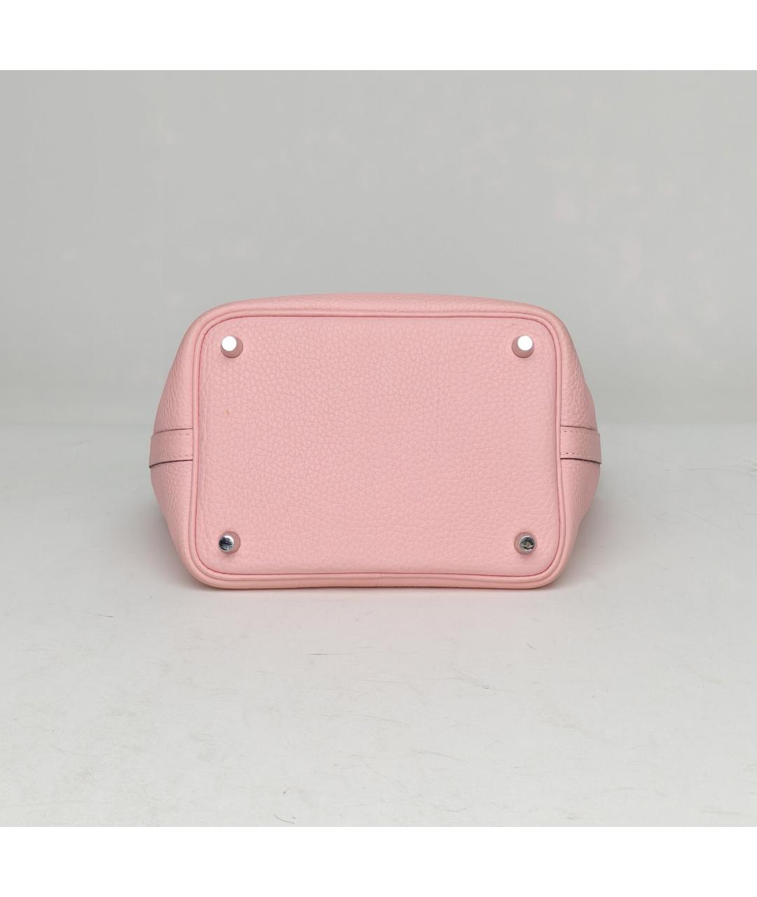 HERMES Розовая кожаная сумка через плечо, фото 8