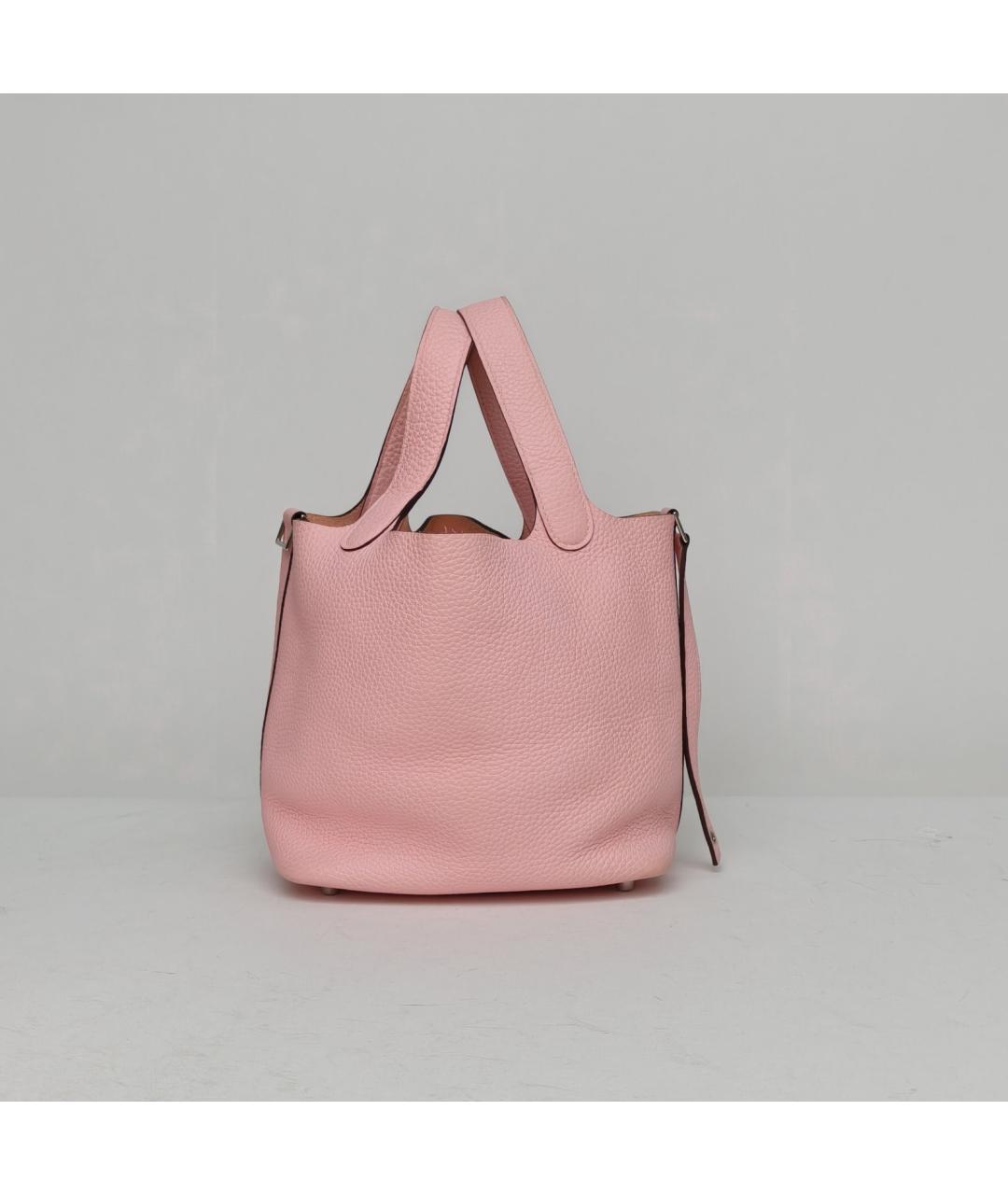 HERMES Розовая кожаная сумка через плечо, фото 5