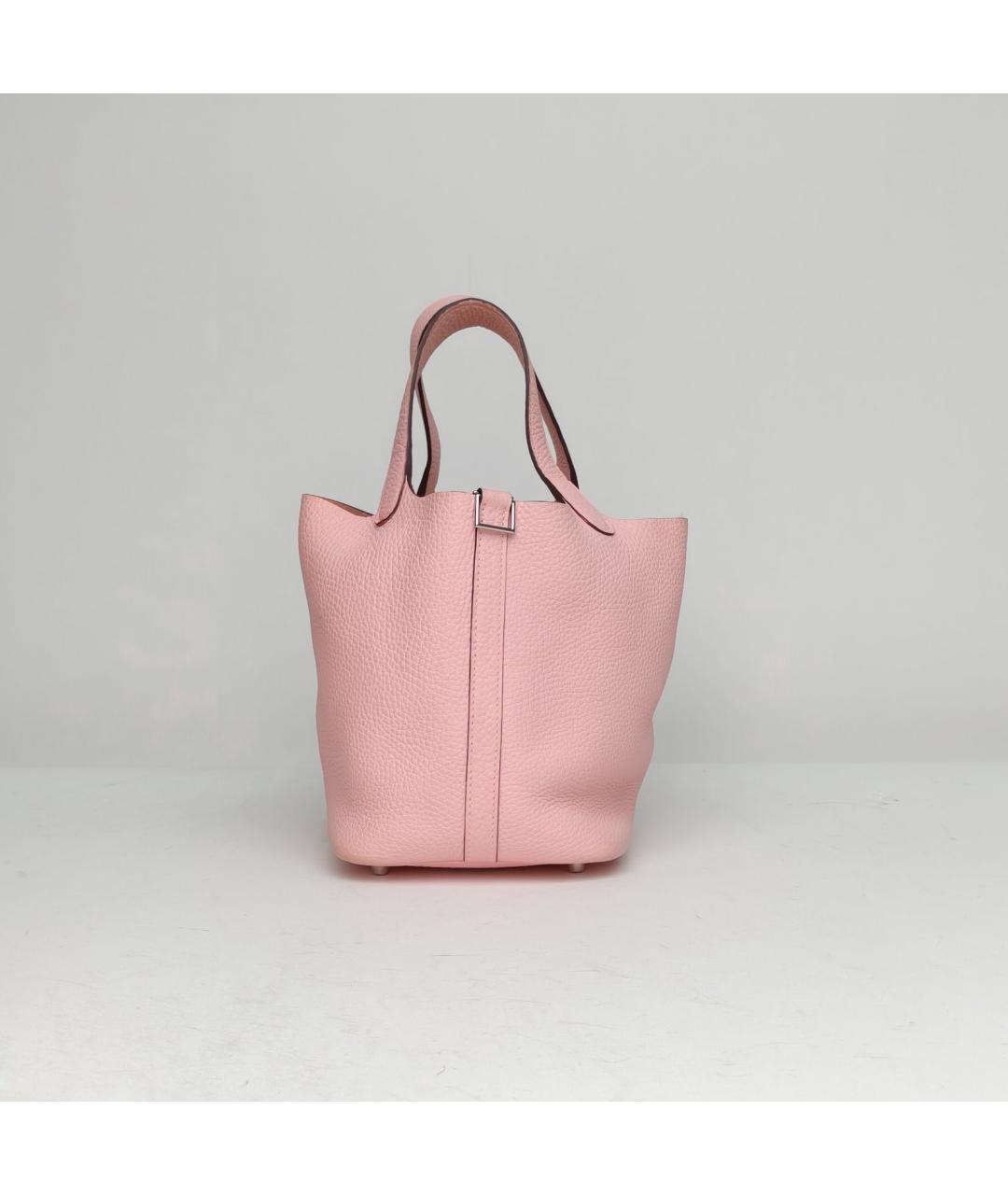 HERMES Розовая кожаная сумка через плечо, фото 6