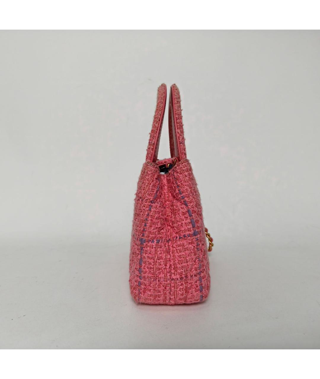 CHANEL Розовая тканевая сумка через плечо, фото 5