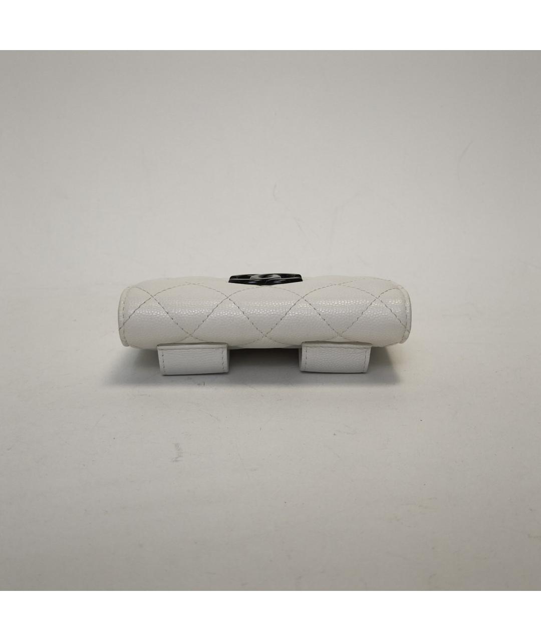 CHANEL Белая кожаная сумка через плечо, фото 6