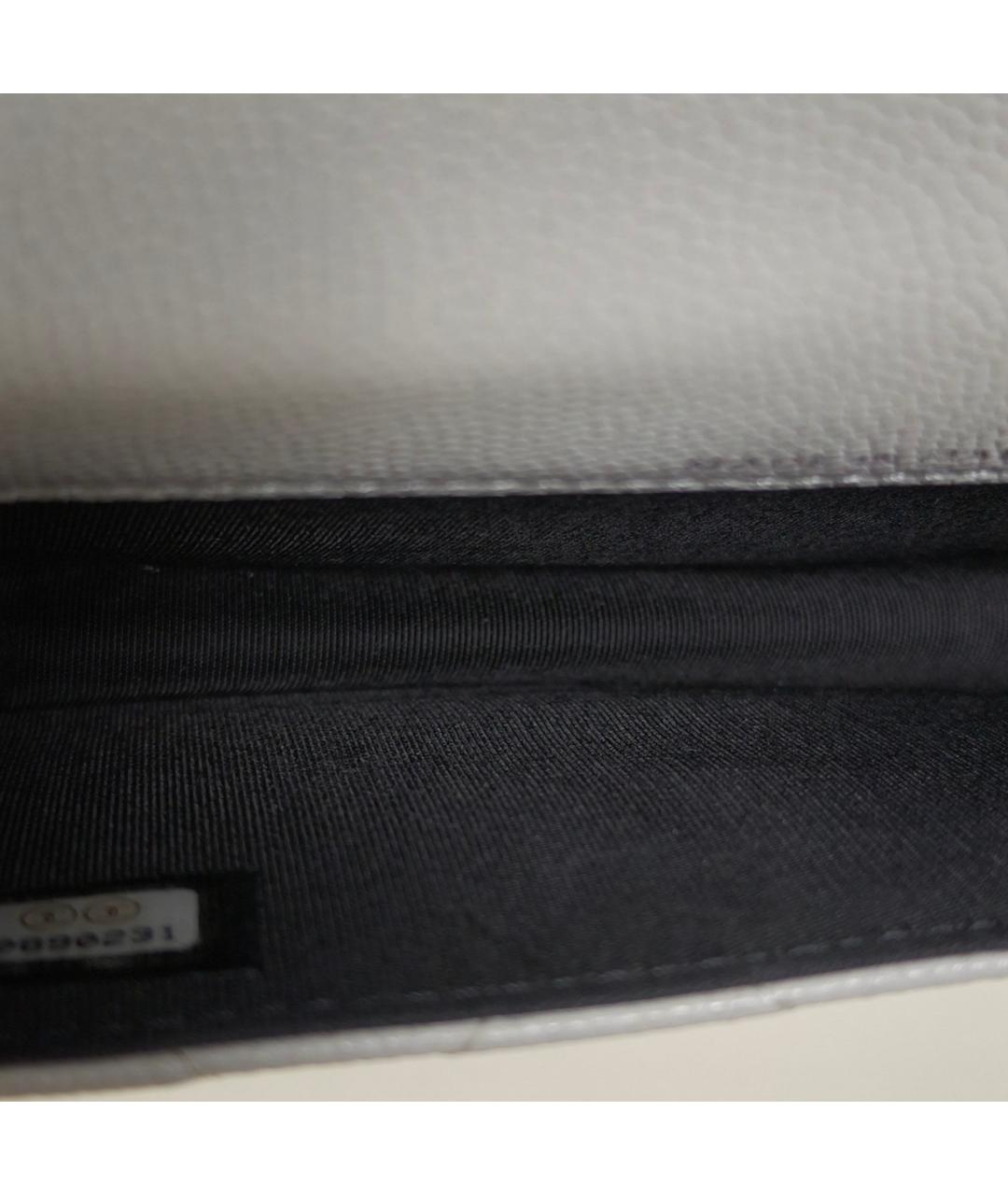 CHANEL Белая кожаная сумка через плечо, фото 7