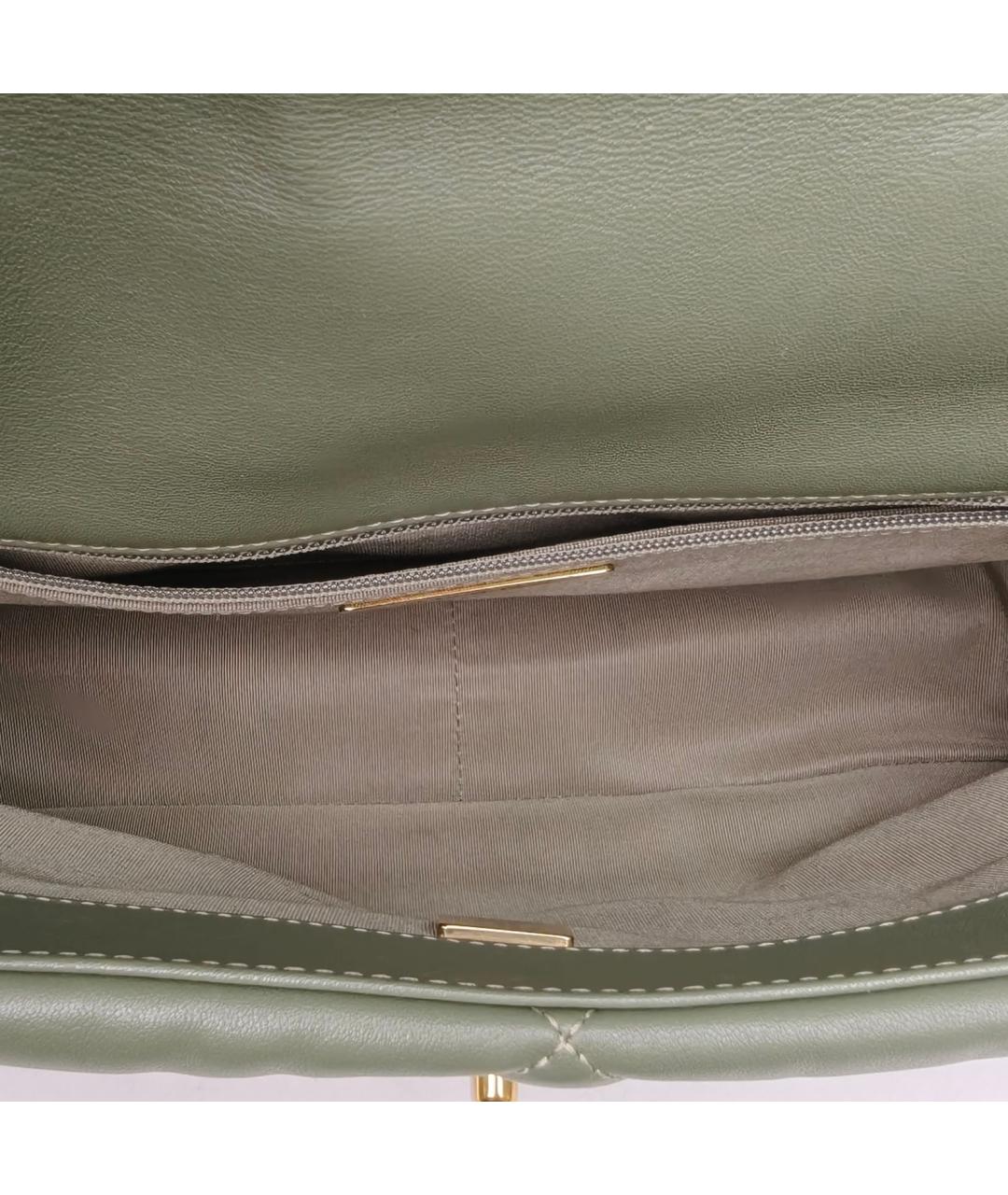 CHANEL Зеленая кожаная сумка через плечо, фото 7