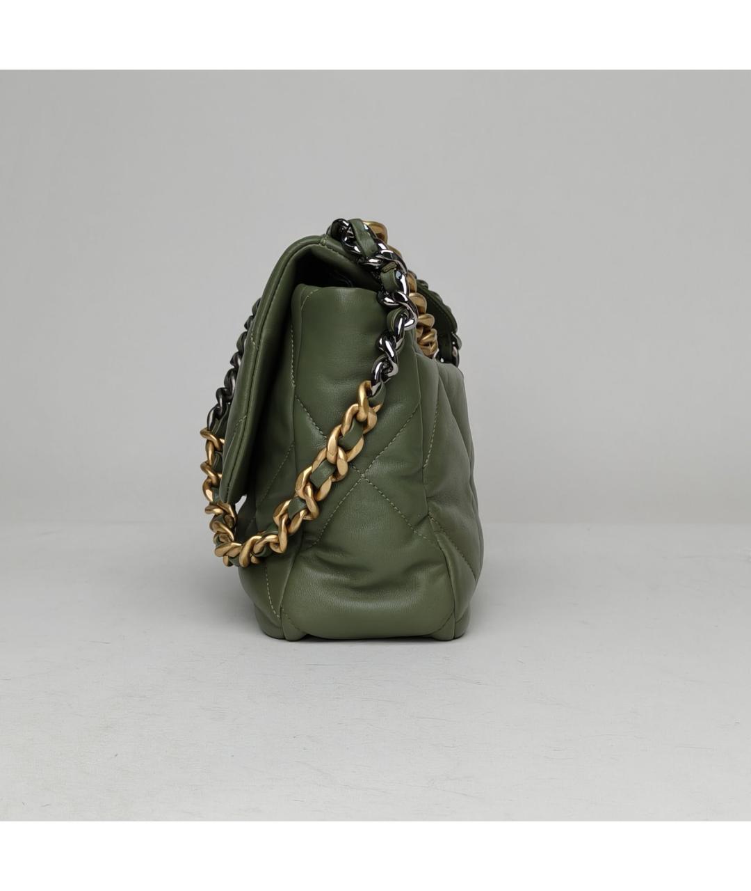 CHANEL Зеленая кожаная сумка через плечо, фото 3