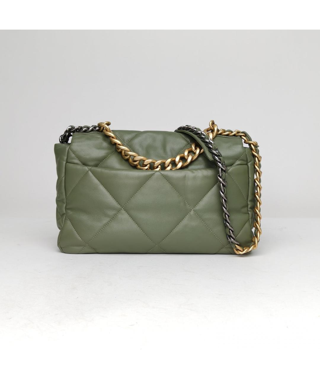 CHANEL Зеленая кожаная сумка через плечо, фото 4