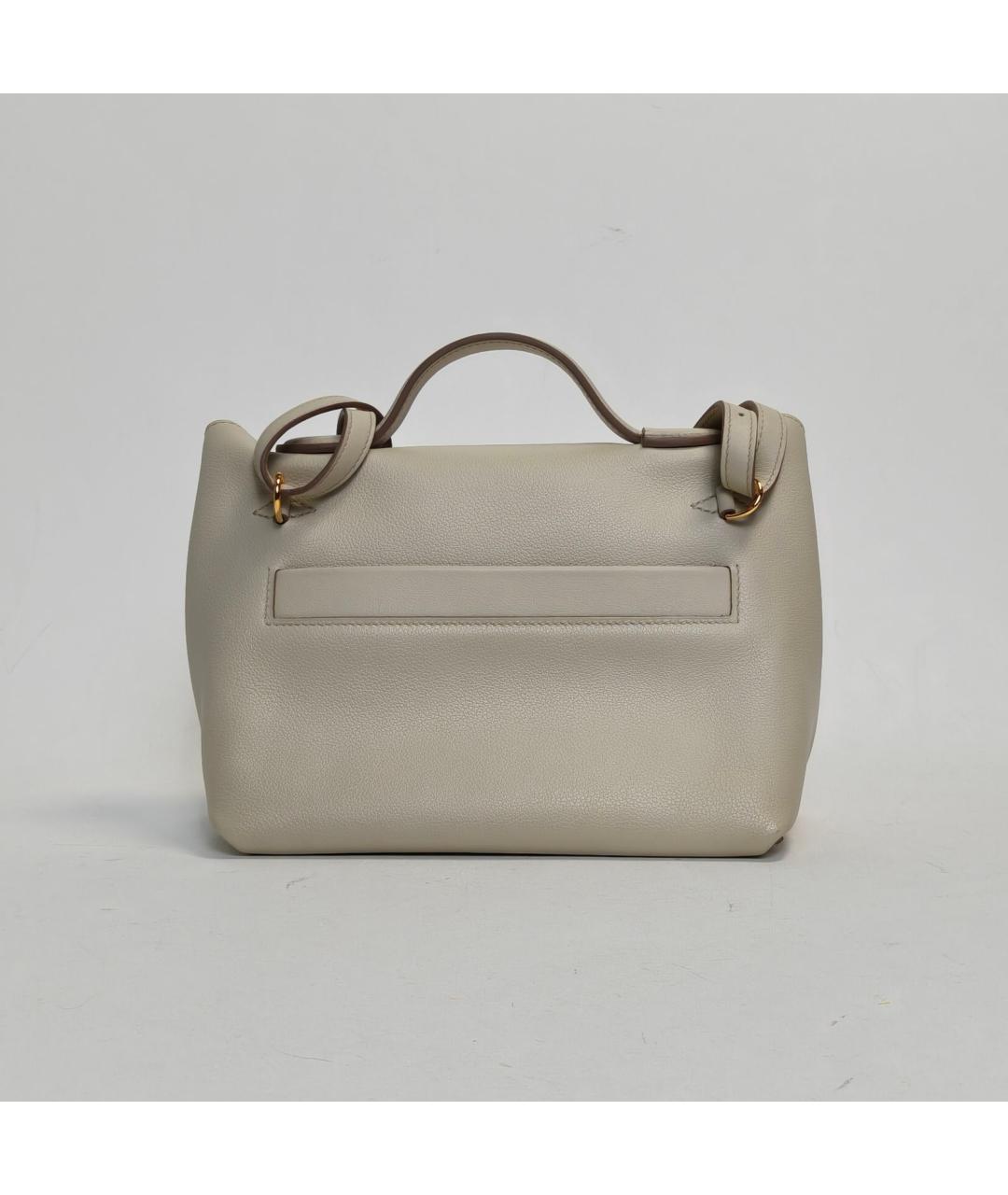 HERMES Бежевая кожаная сумка через плечо, фото 4