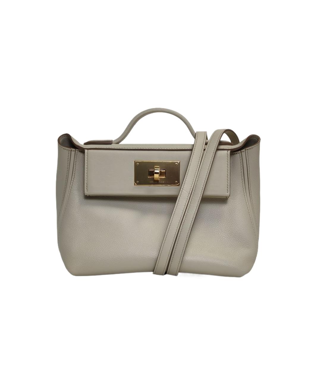 HERMES Бежевая кожаная сумка через плечо, фото 1