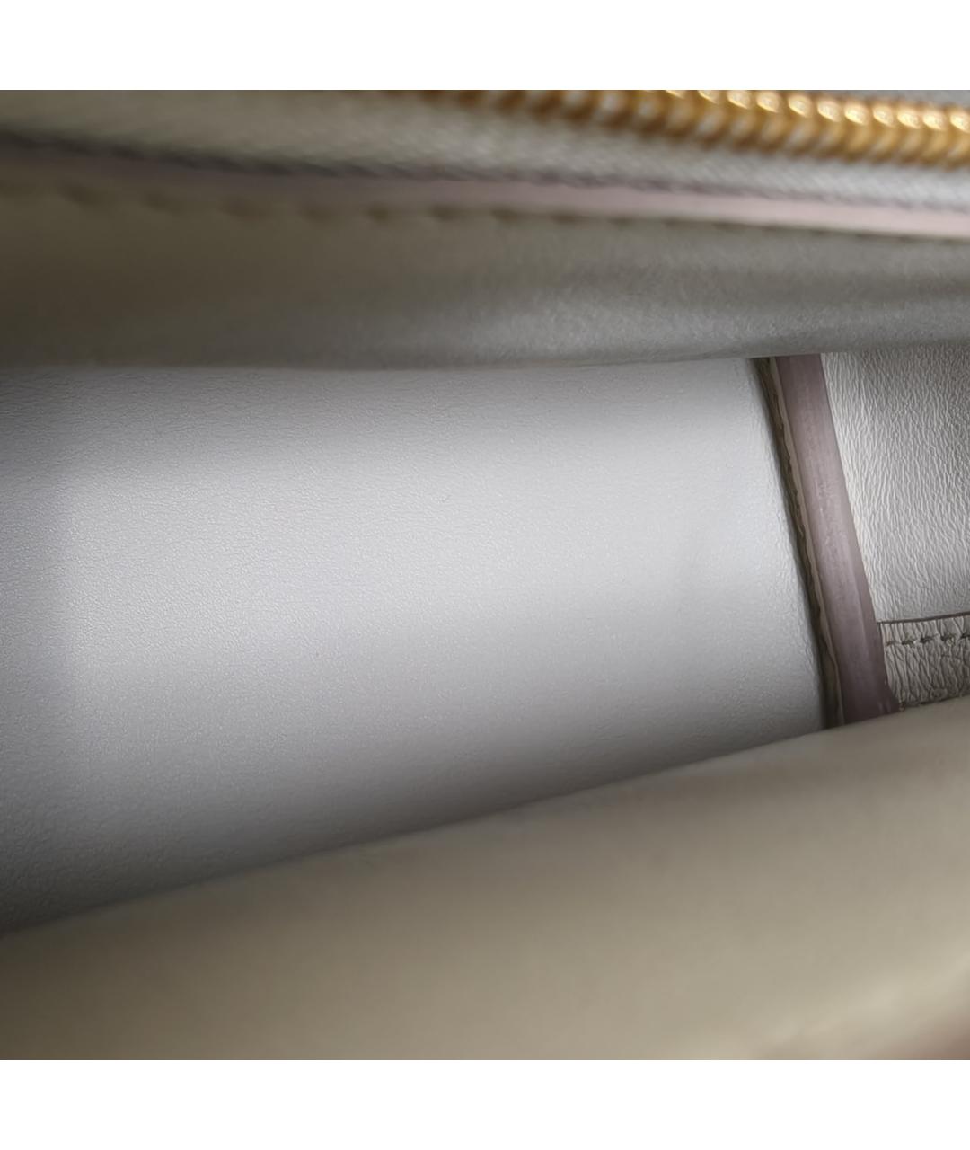 HERMES Бежевая кожаная сумка через плечо, фото 8