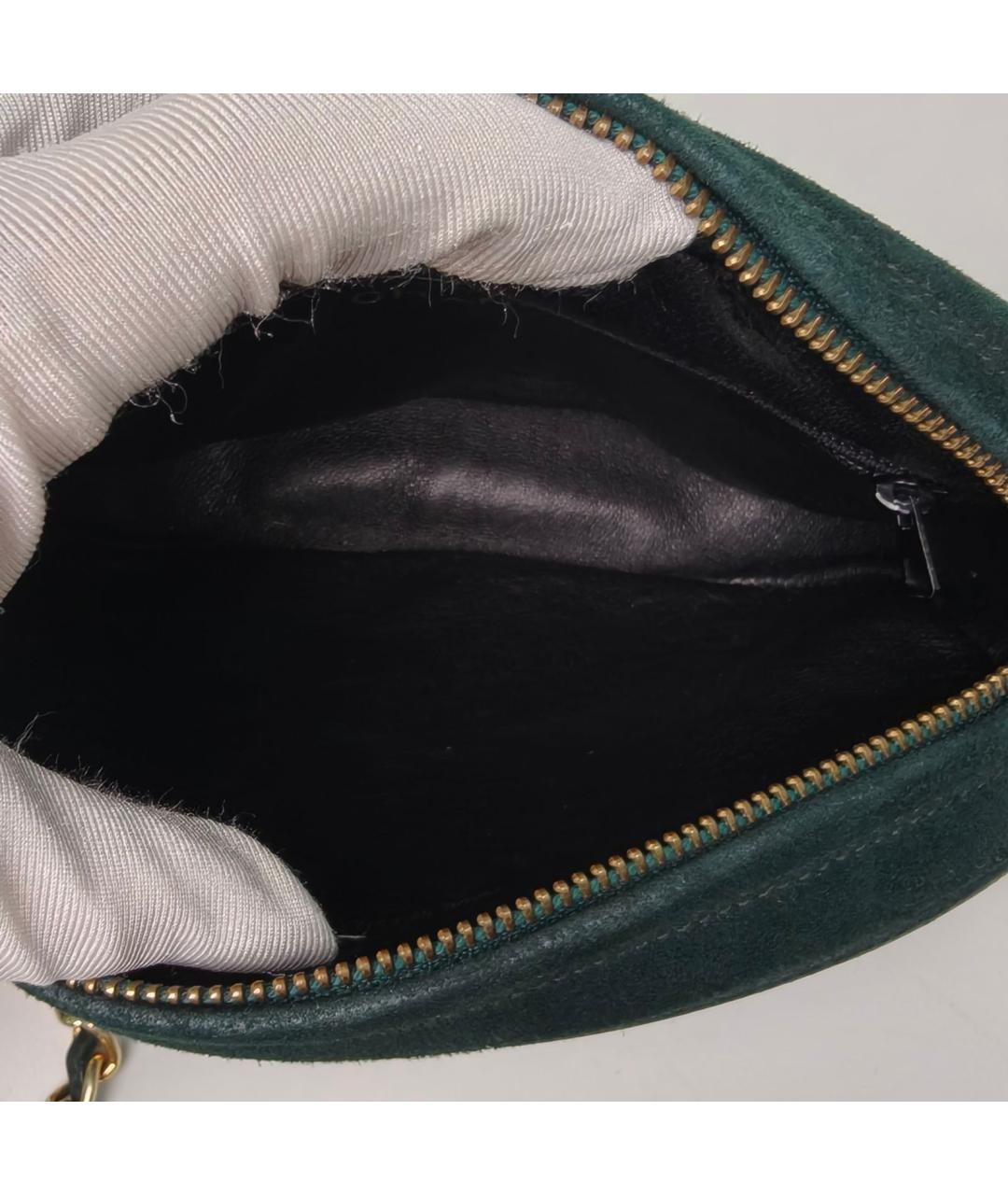 CHANEL Зеленая замшевая сумка через плечо, фото 7
