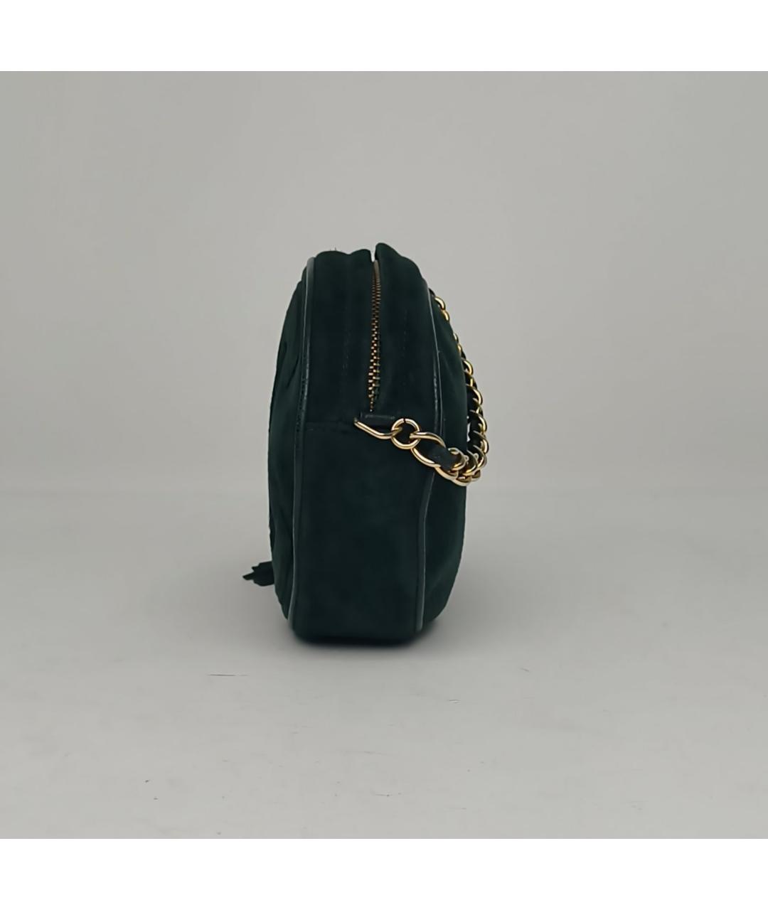 CHANEL Зеленая замшевая сумка через плечо, фото 3