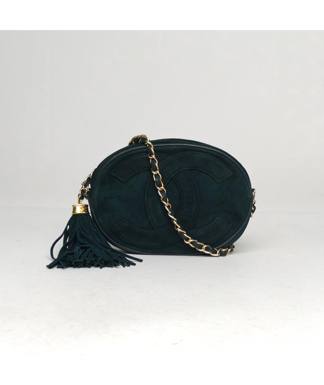 CHANEL Зеленая замшевая сумка через плечо, фото 2