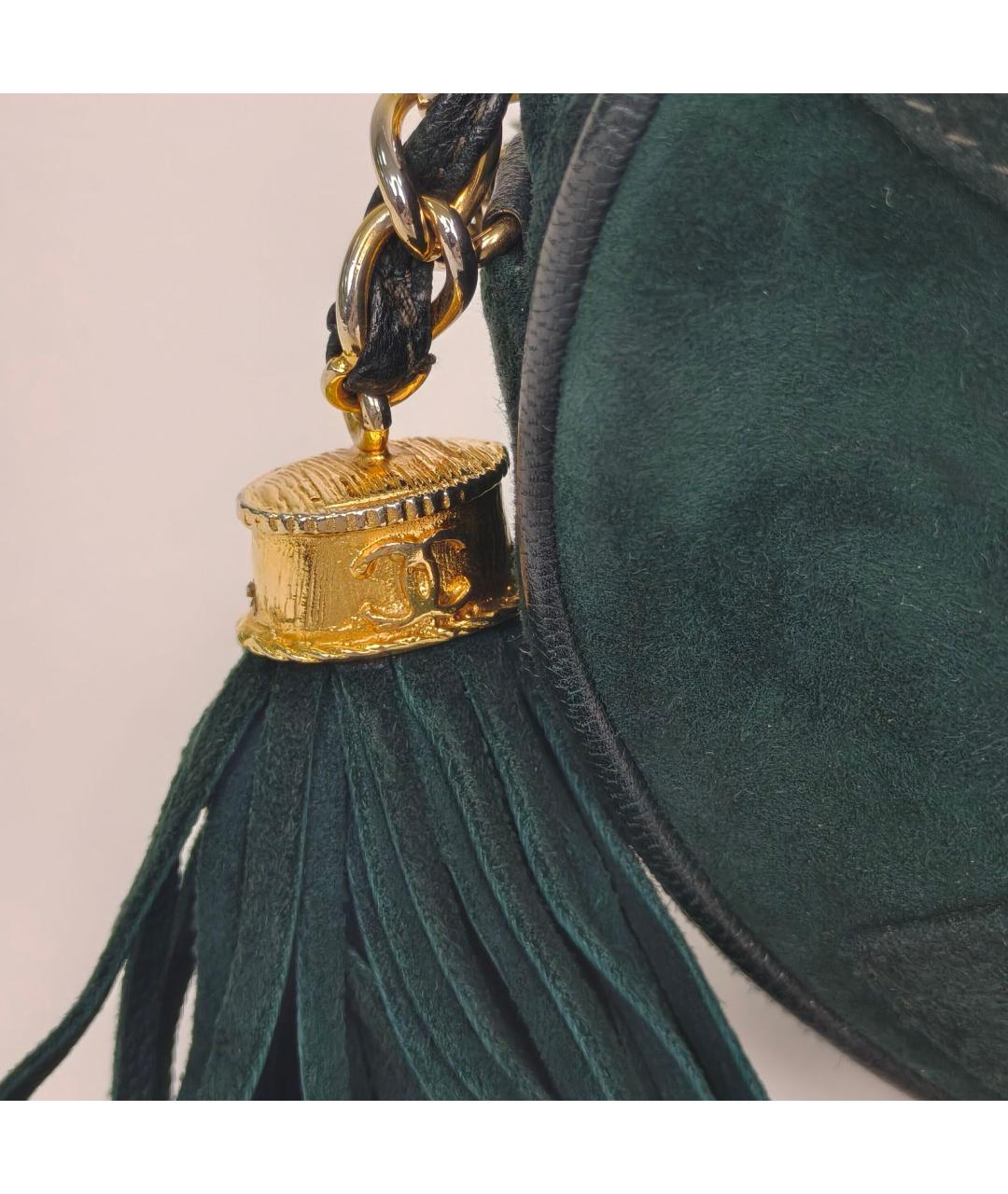 CHANEL Зеленая замшевая сумка через плечо, фото 8