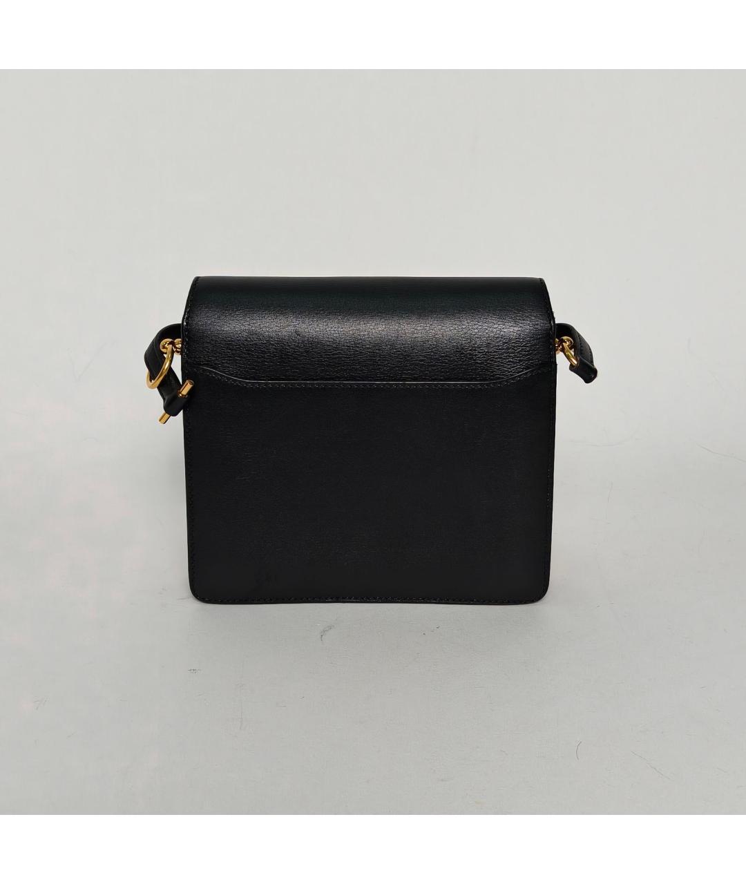 HERMES Черная кожаная сумка через плечо, фото 4
