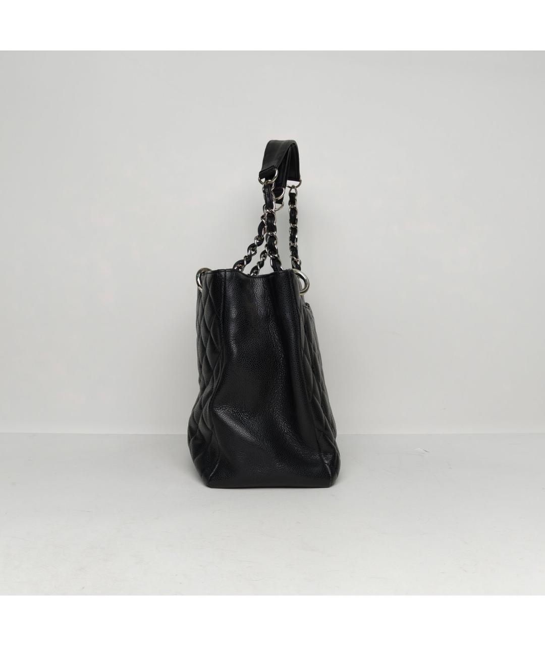 CHANEL Черная кожаная сумка через плечо, фото 3