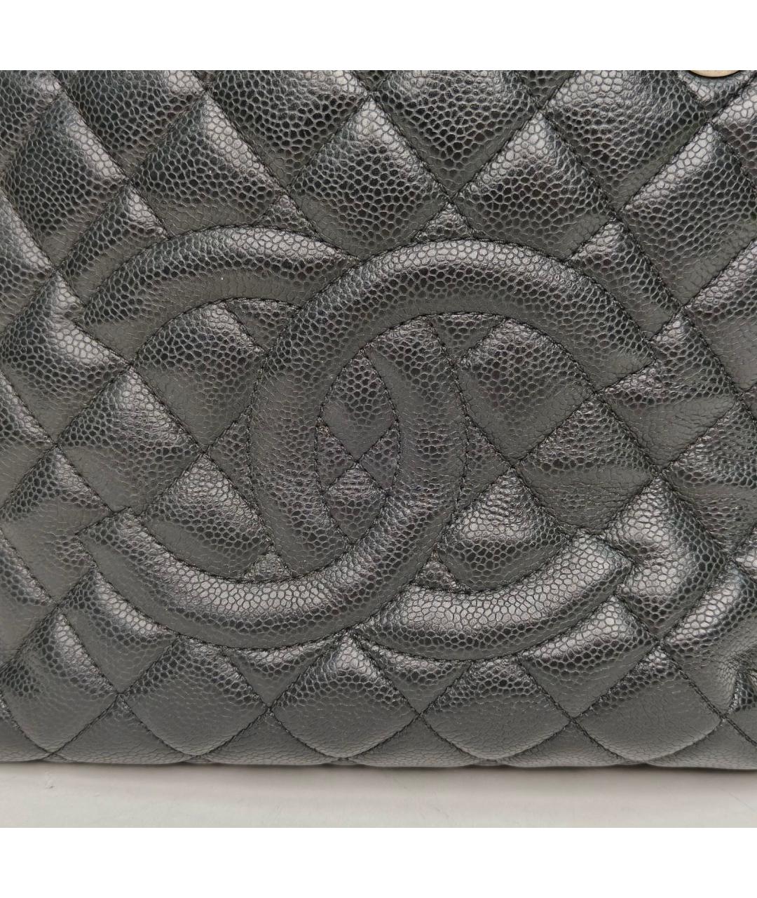 CHANEL Черная кожаная сумка через плечо, фото 7