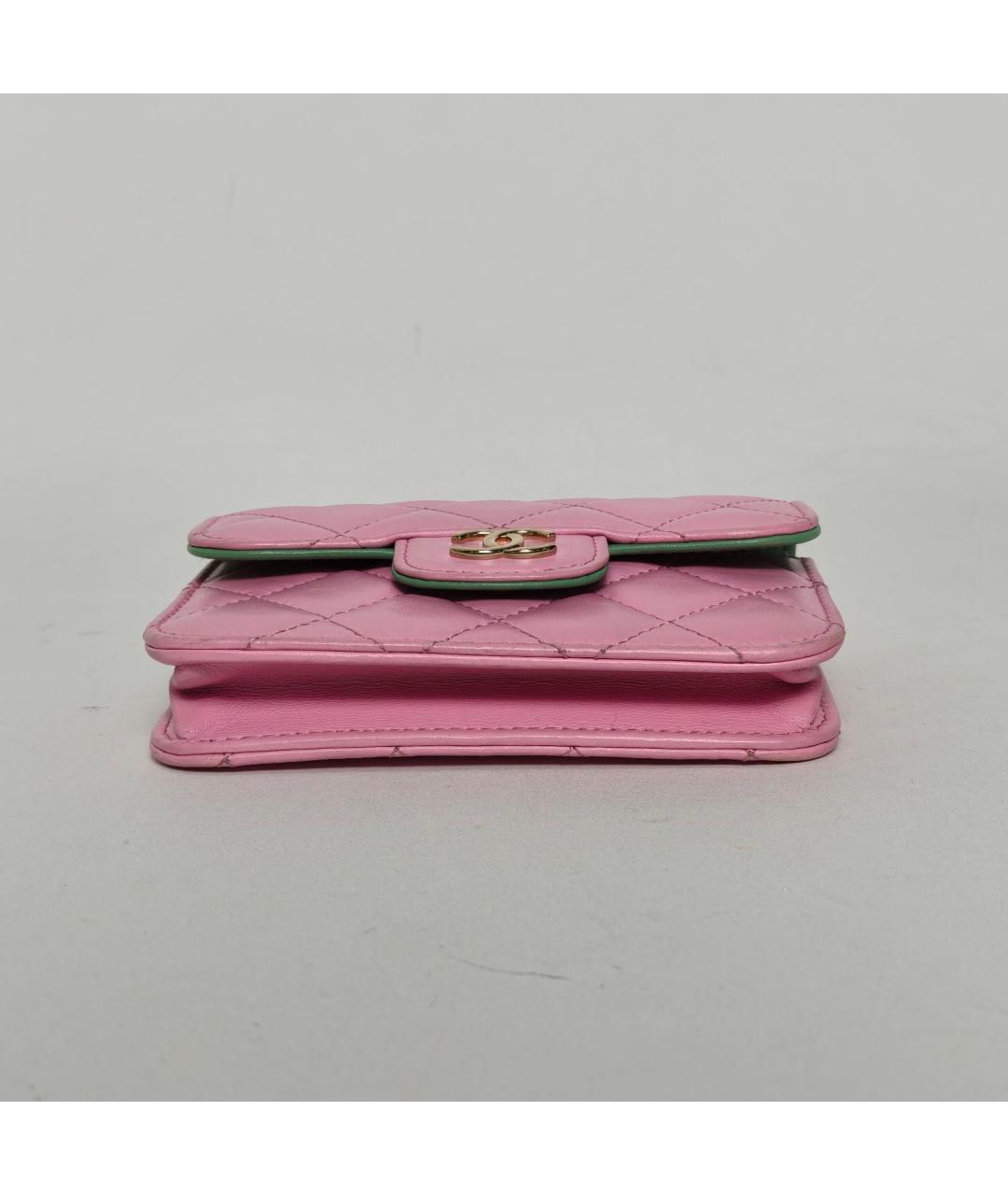 CHANEL Розовая кожаная сумка через плечо, фото 8