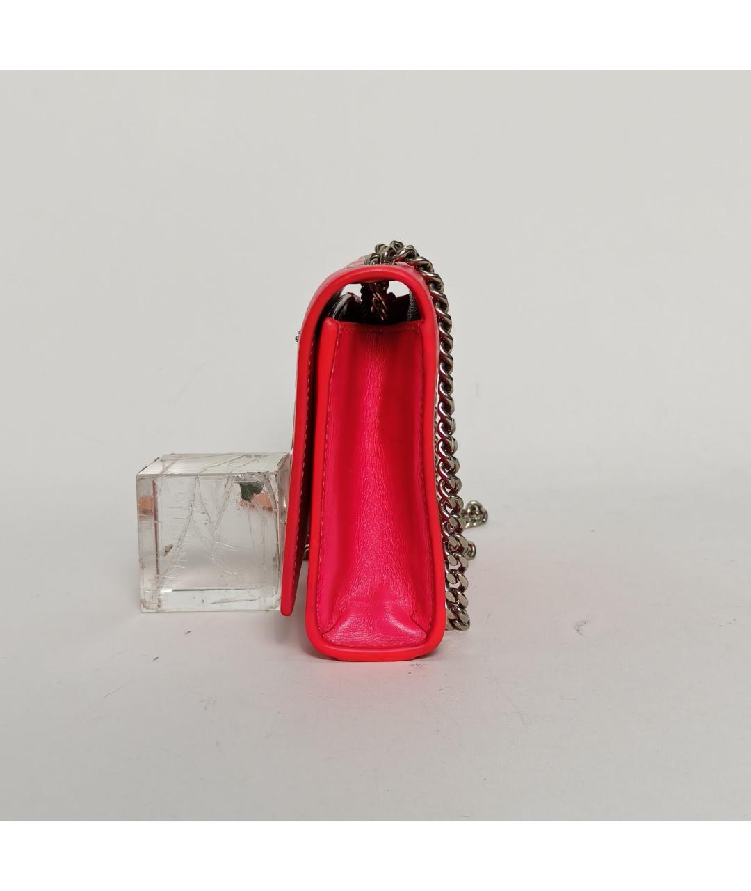 SAINT LAURENT Розовая кожаная сумка через плечо, фото 3