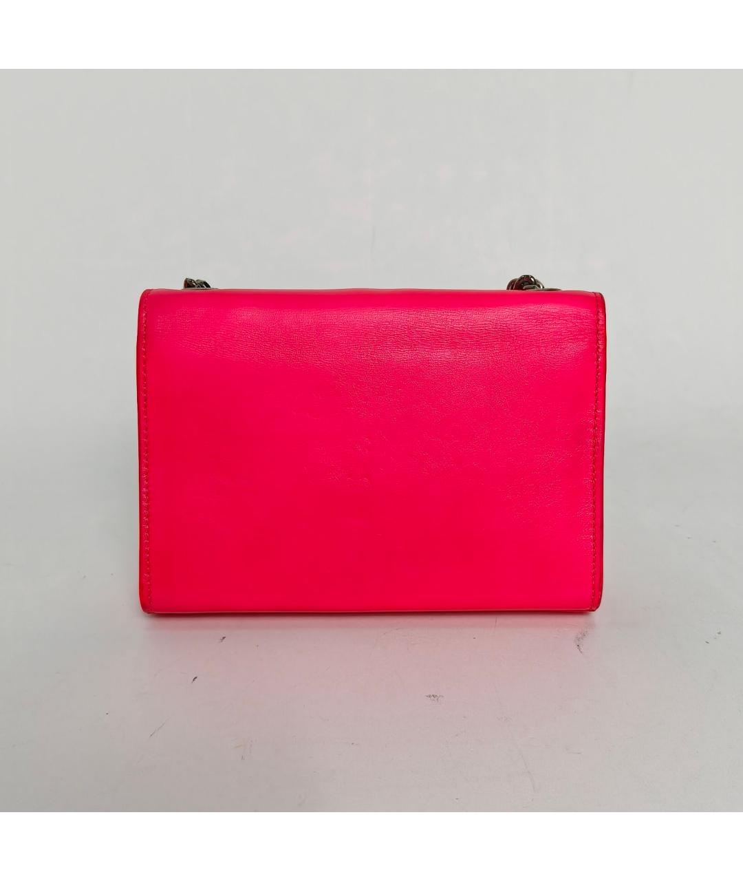 SAINT LAURENT Розовая кожаная сумка через плечо, фото 4