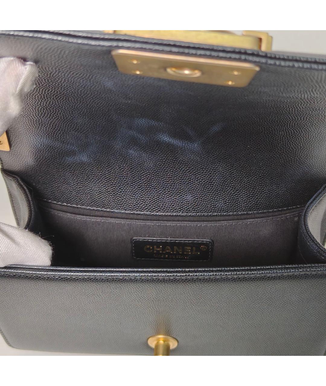 CHANEL Черная кожаная сумка через плечо, фото 8
