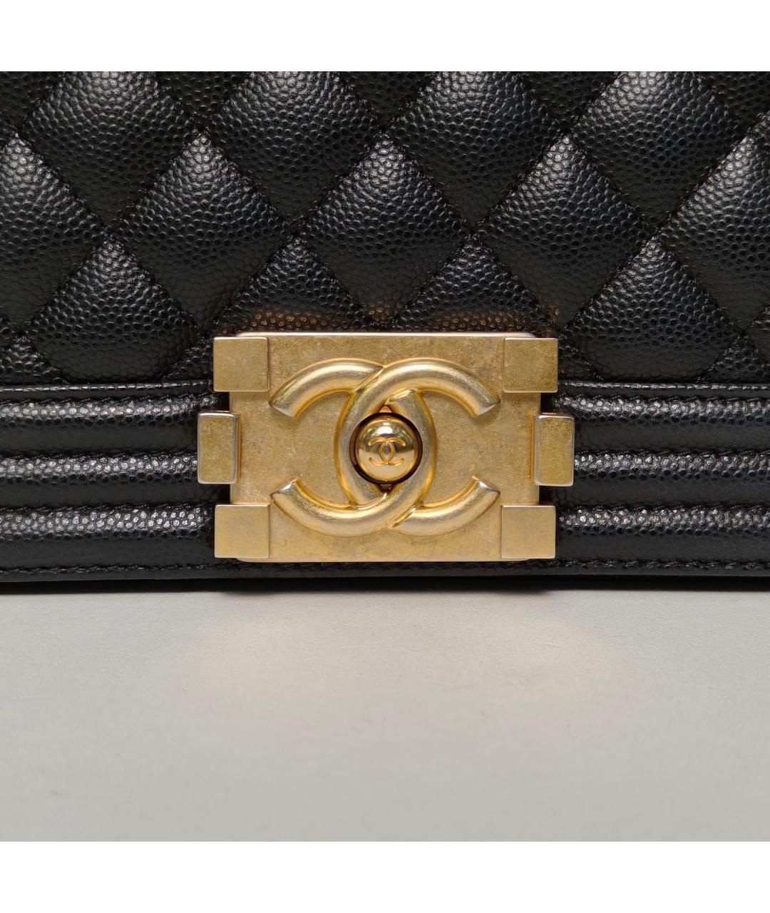 CHANEL Черная кожаная сумка через плечо, фото 7