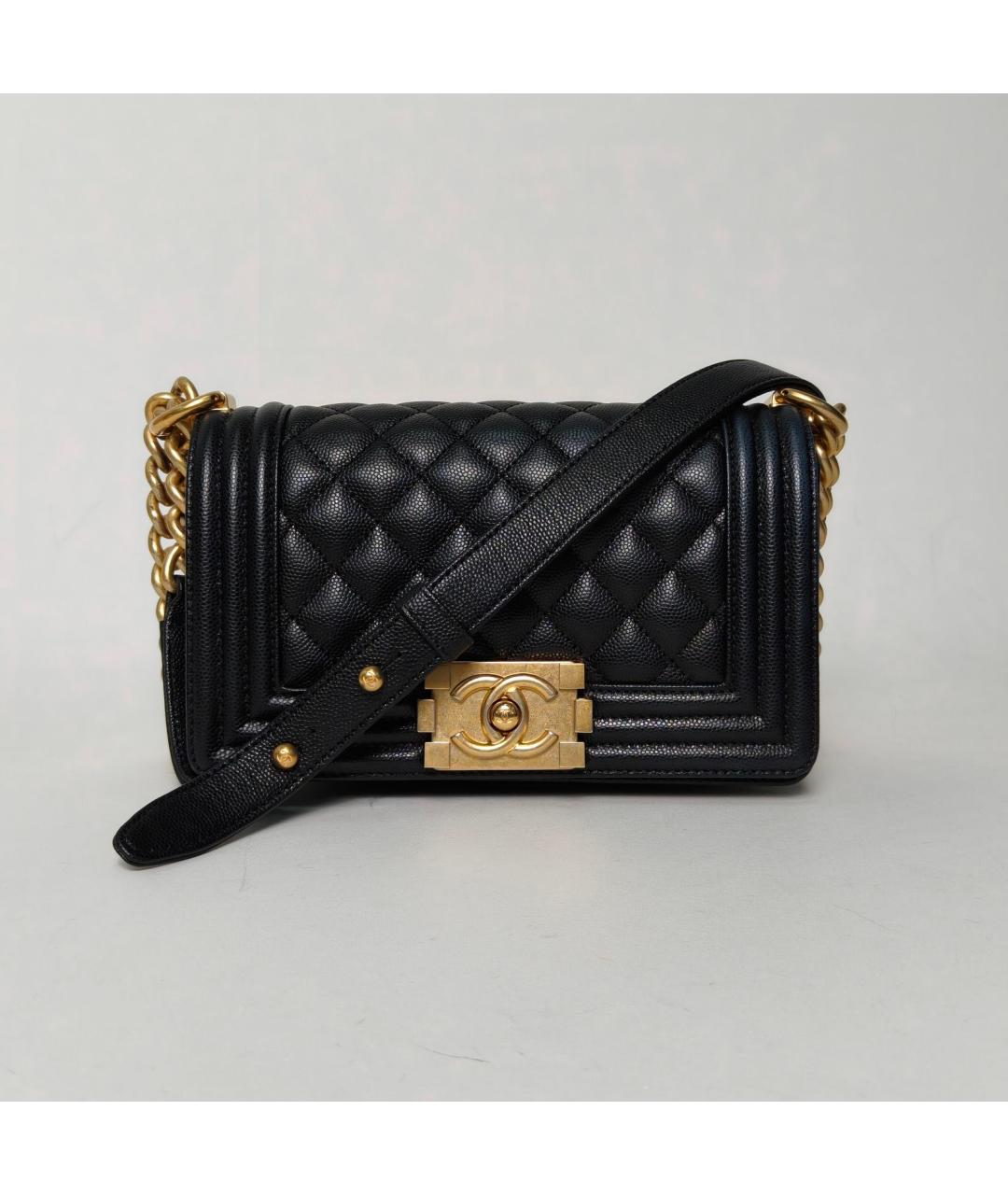 CHANEL Черная кожаная сумка через плечо, фото 9