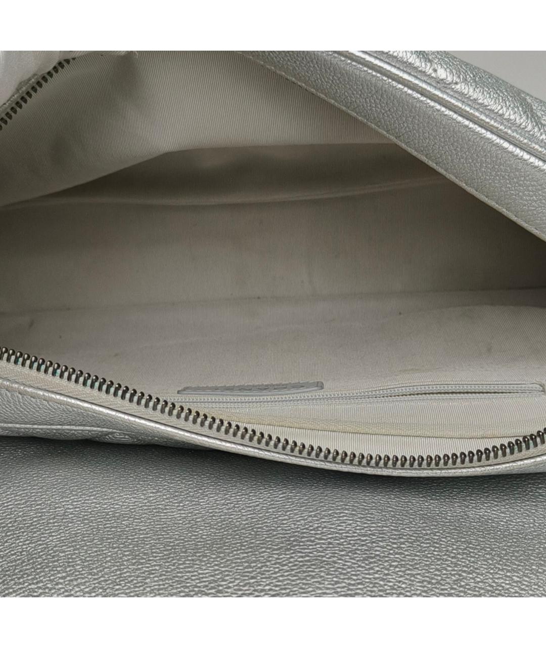 CHANEL Серебряная кожаная сумка через плечо, фото 8