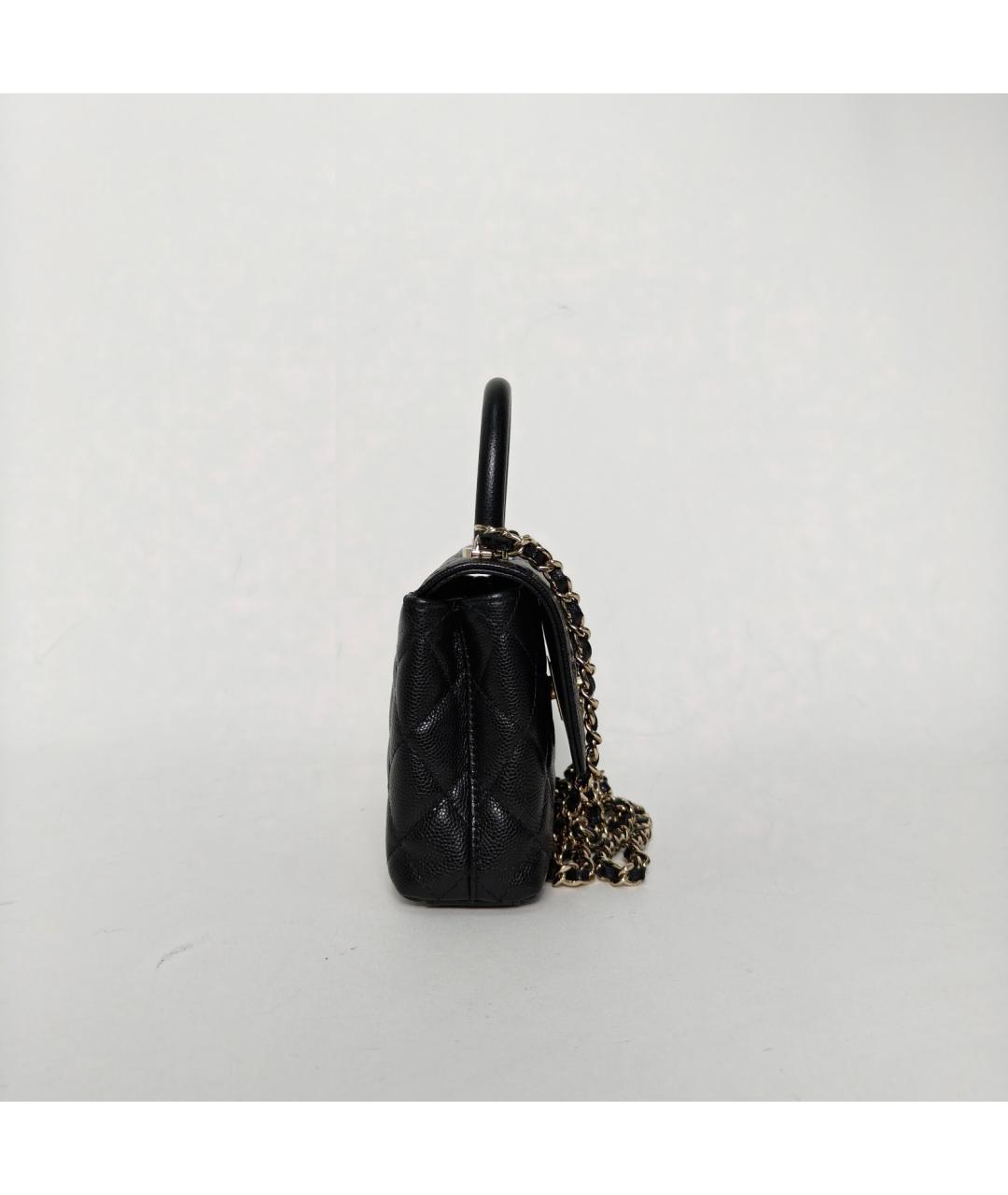 CHANEL Черная кожаная сумка через плечо, фото 3