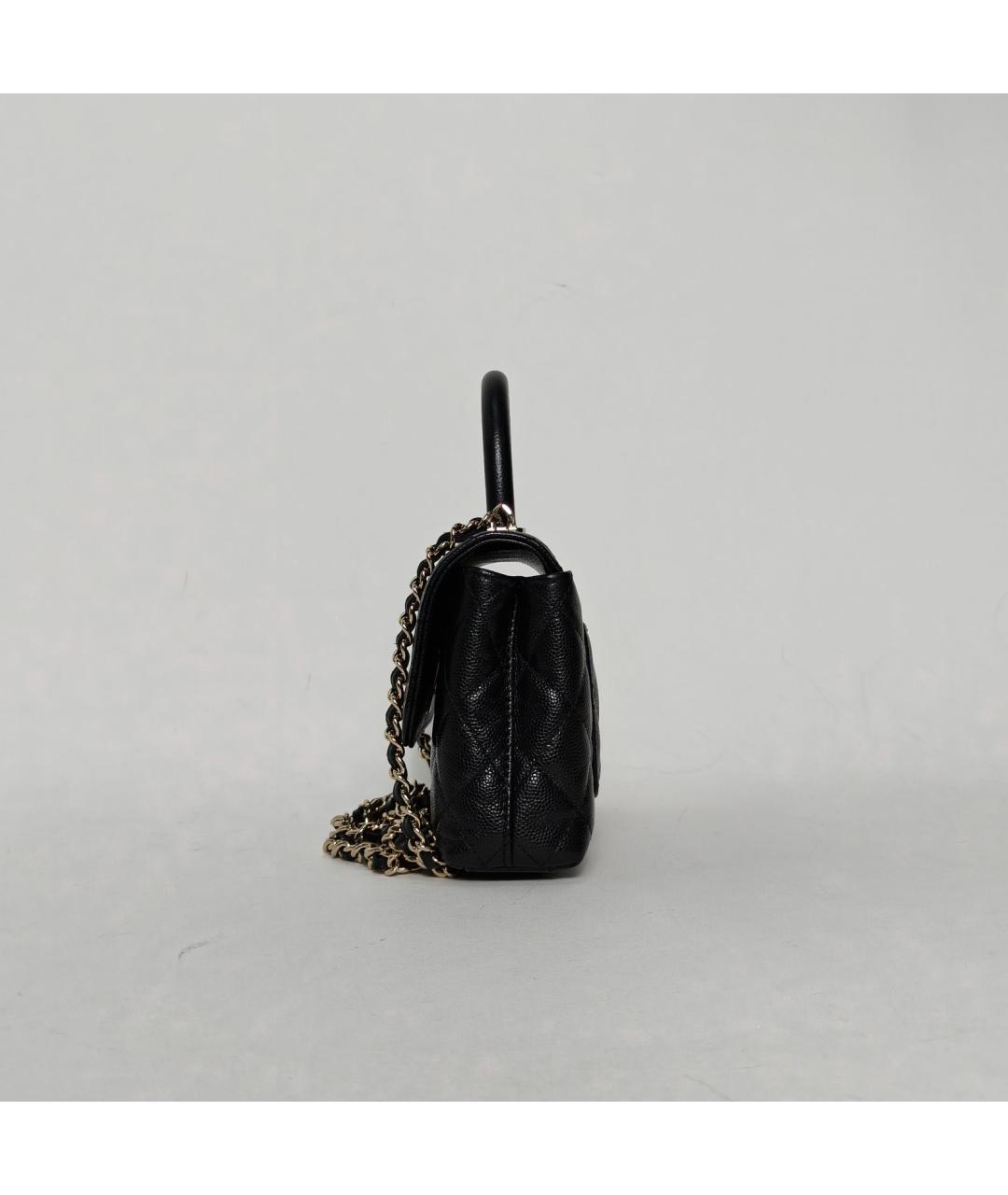CHANEL Черная кожаная сумка через плечо, фото 5