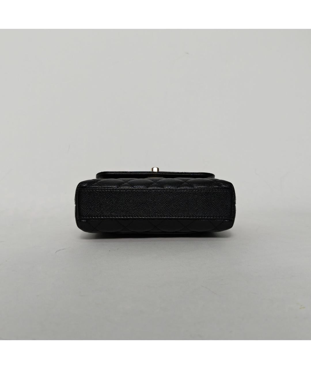 CHANEL Черная кожаная сумка через плечо, фото 6