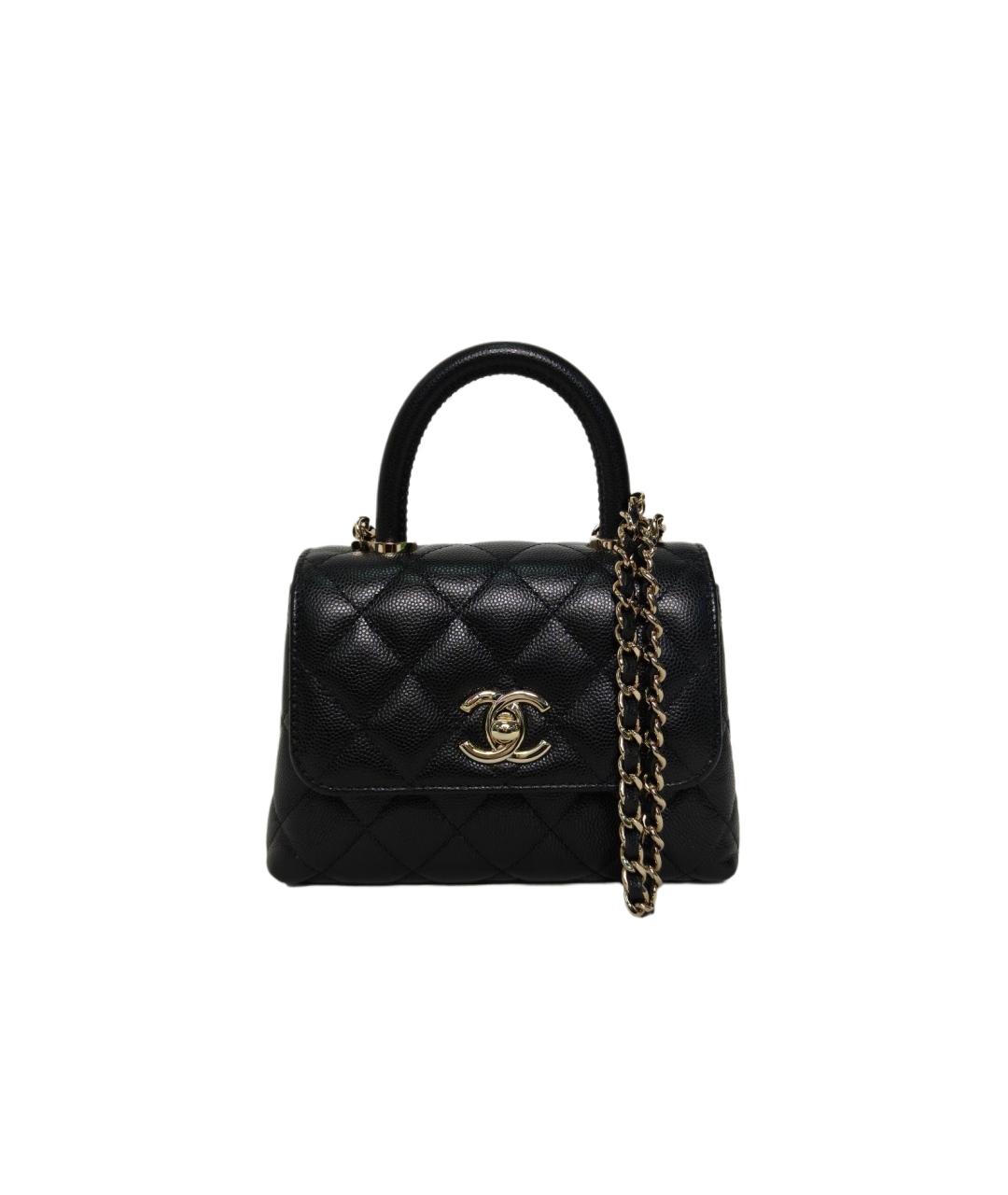 CHANEL Черная кожаная сумка через плечо, фото 1