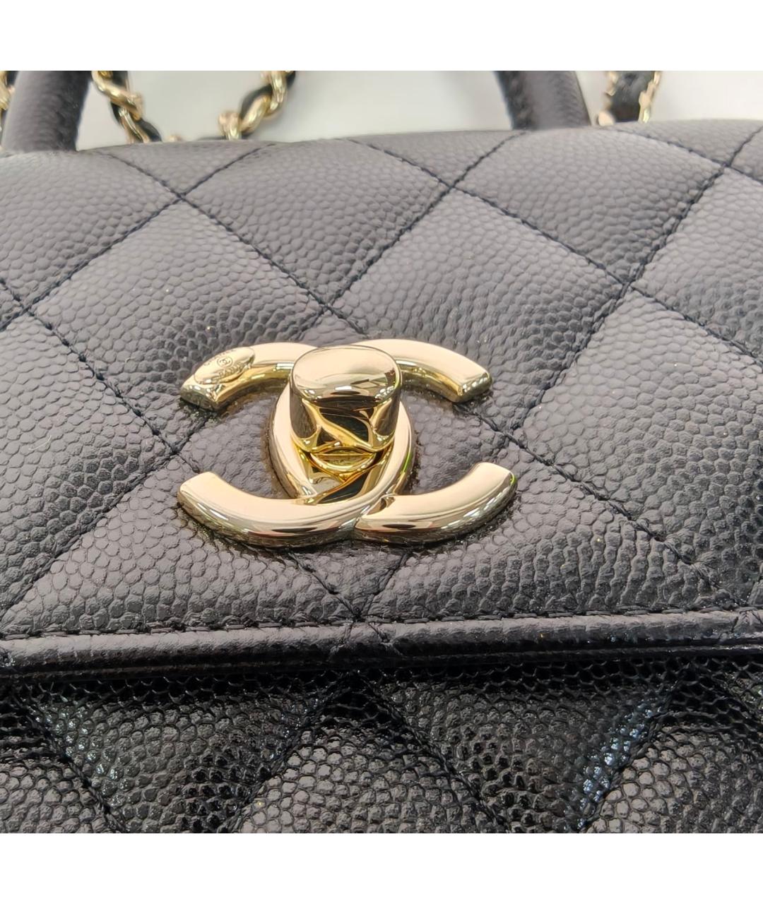 CHANEL Черная кожаная сумка через плечо, фото 7