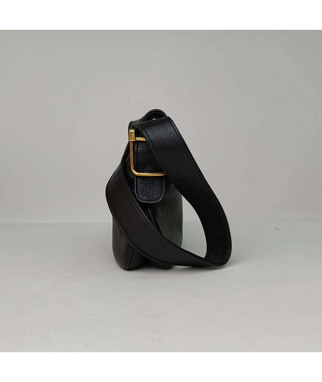 GUCCI Черная кожаная сумка через плечо, фото 3