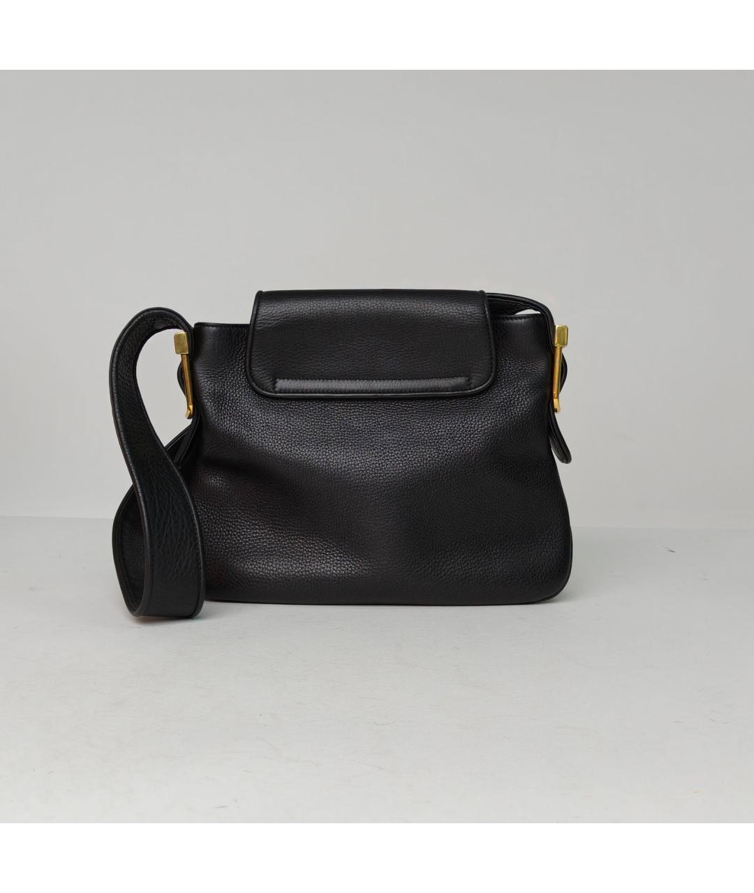 GUCCI Черная кожаная сумка через плечо, фото 4