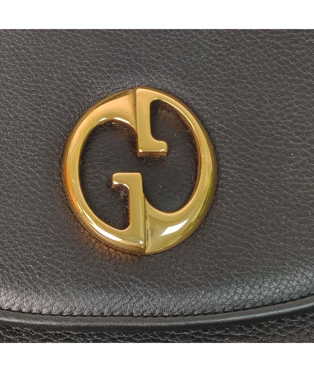 GUCCI Черная кожаная сумка через плечо, фото 8