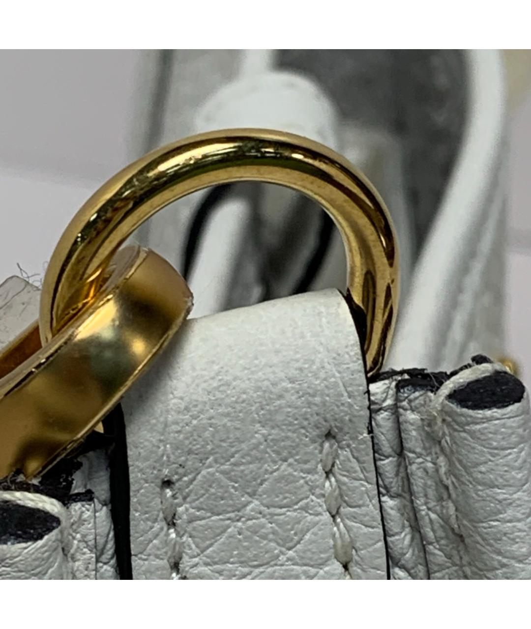 HERMES Белая кожаная сумка через плечо, фото 9