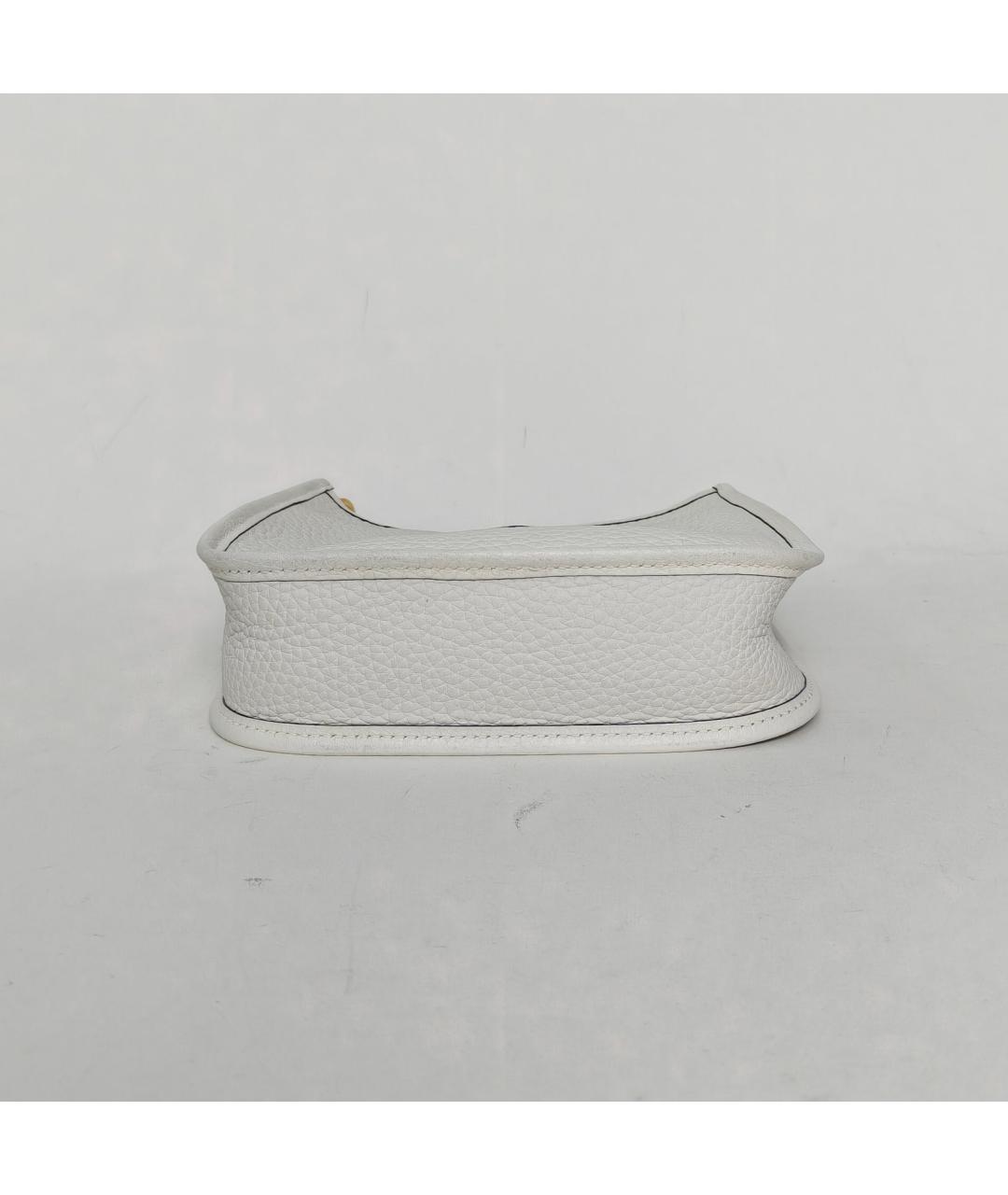 HERMES Белая кожаная сумка через плечо, фото 6